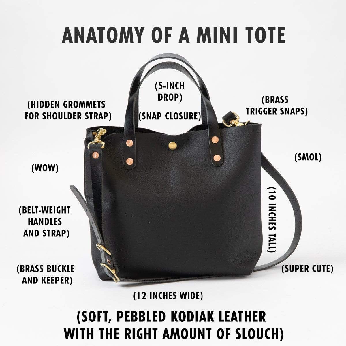 Black Kodiak Mini Tote - Image 7