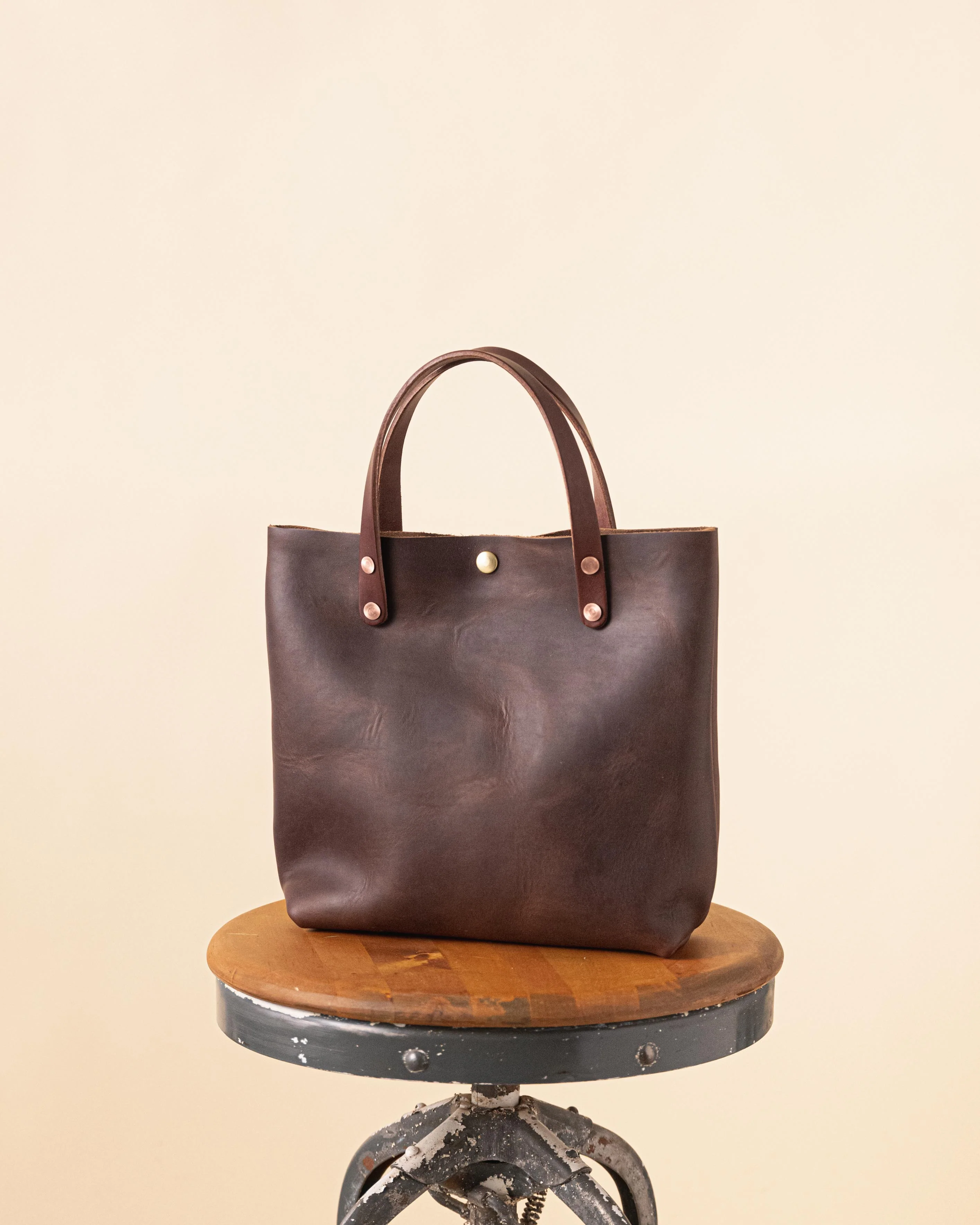 Brown Chromexcel Mini Tote - Image 3