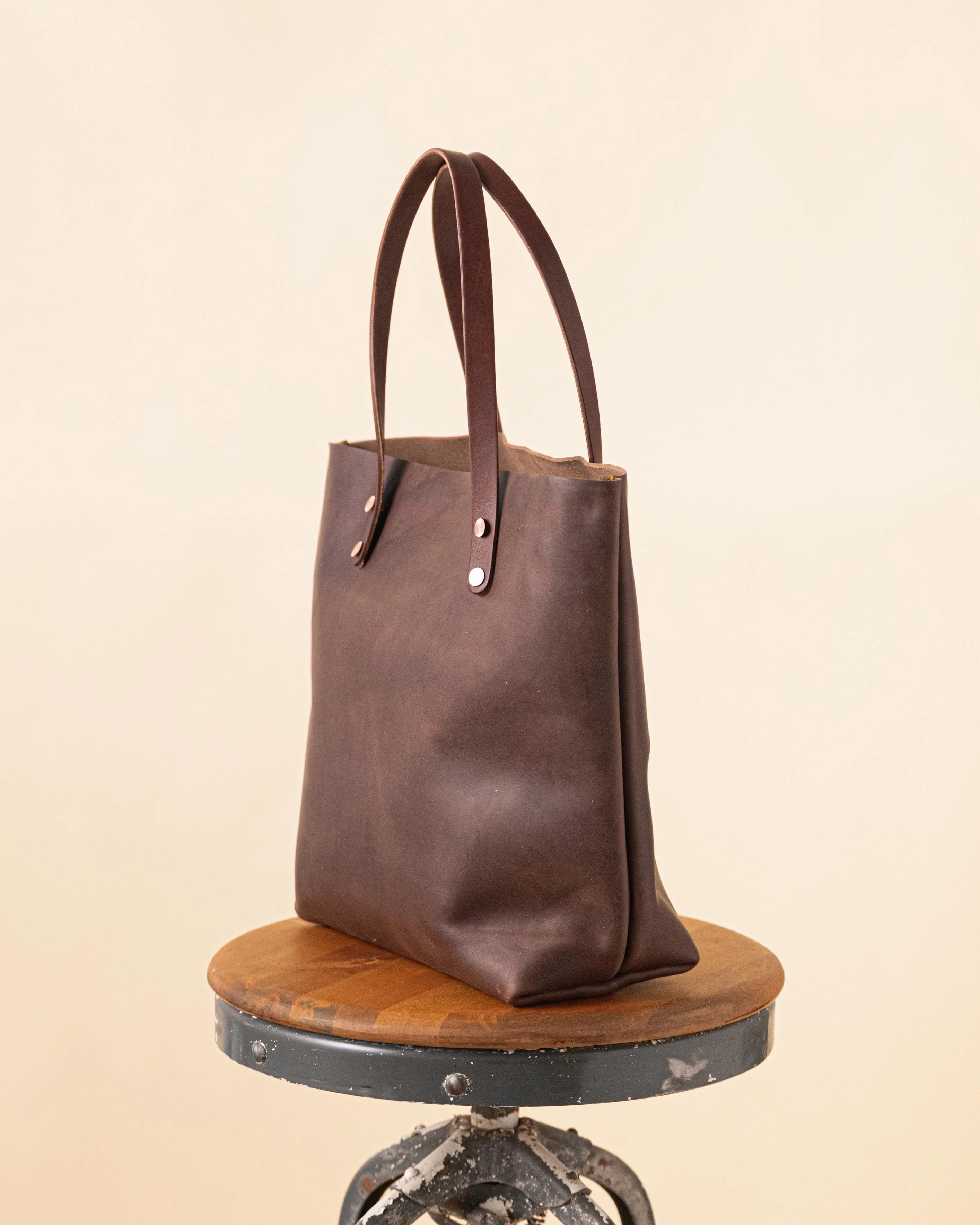 Brown Chromexcel Tote - Image 4