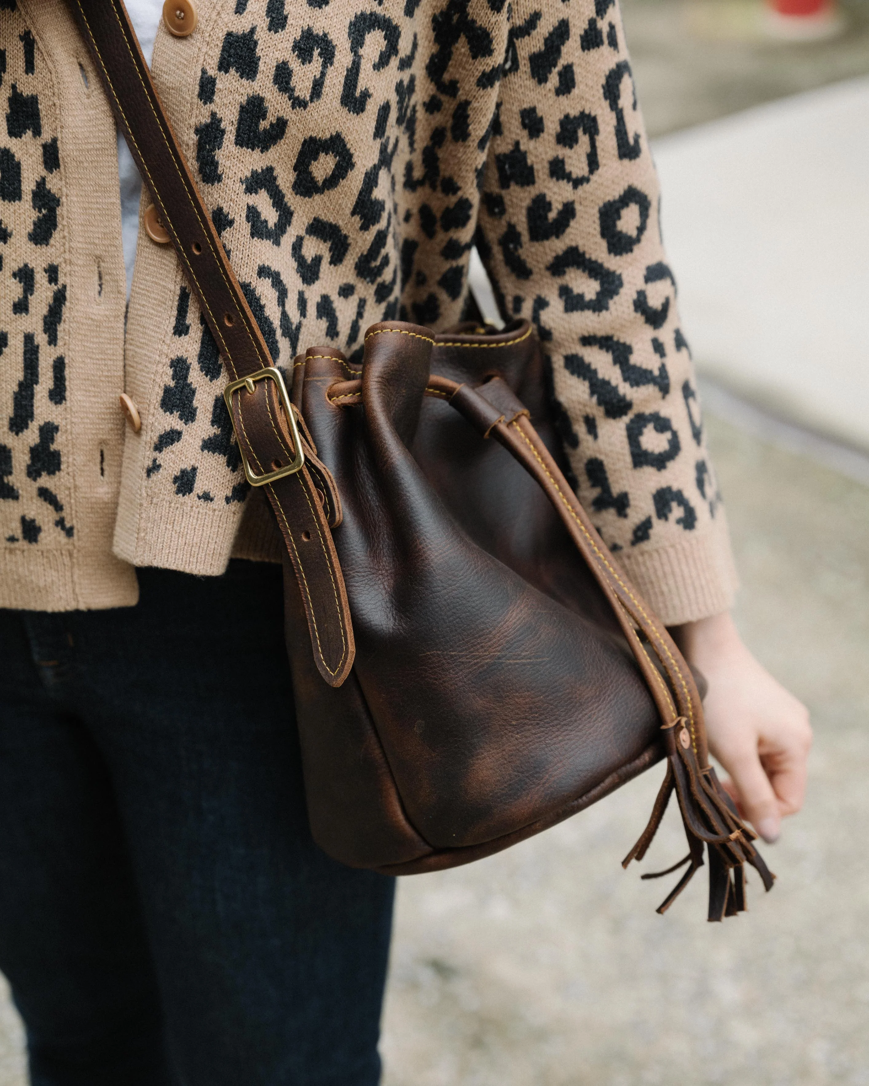 Brown Kodiak Bucket Bag - Image 9