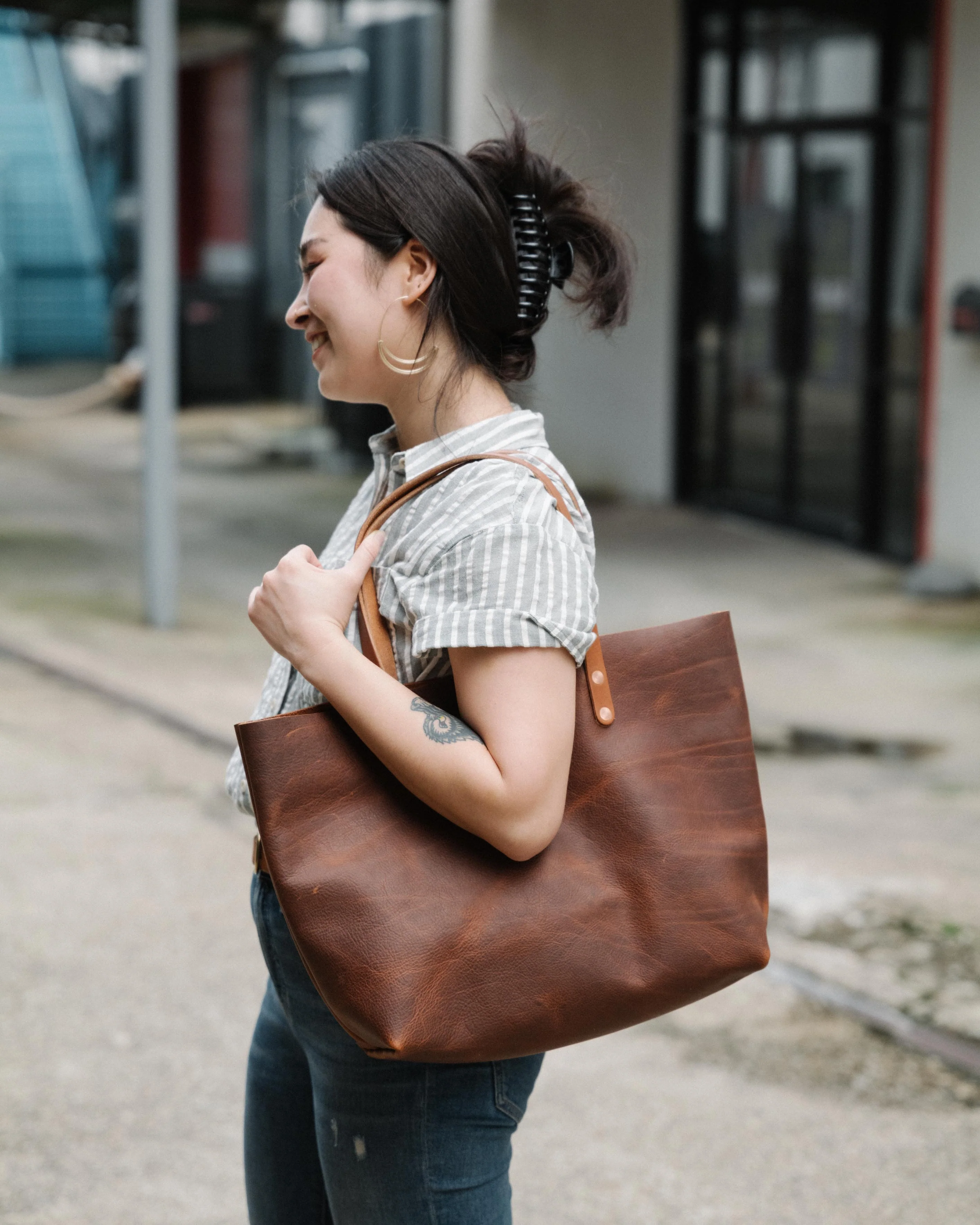 Brown Kodiak East West Tote - Image 6