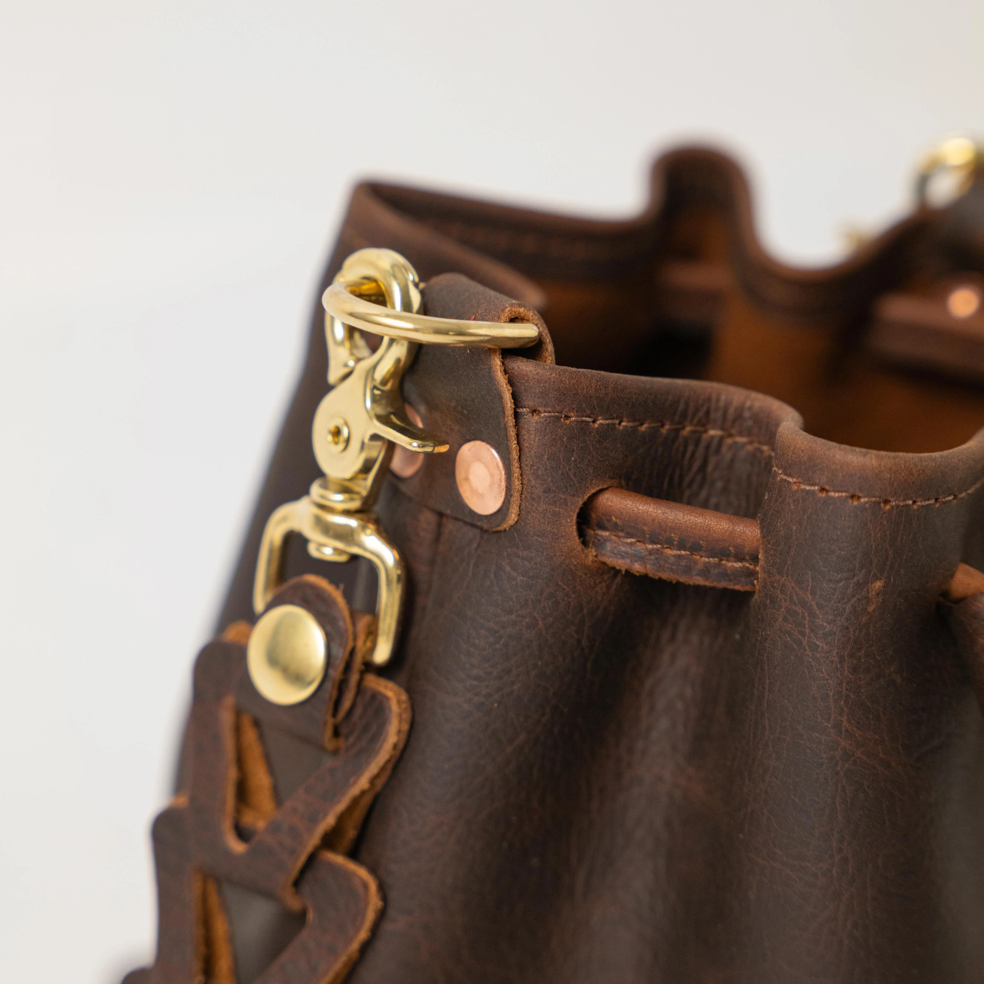 Brown Kodiak Mini Bucket Bag - Image 3