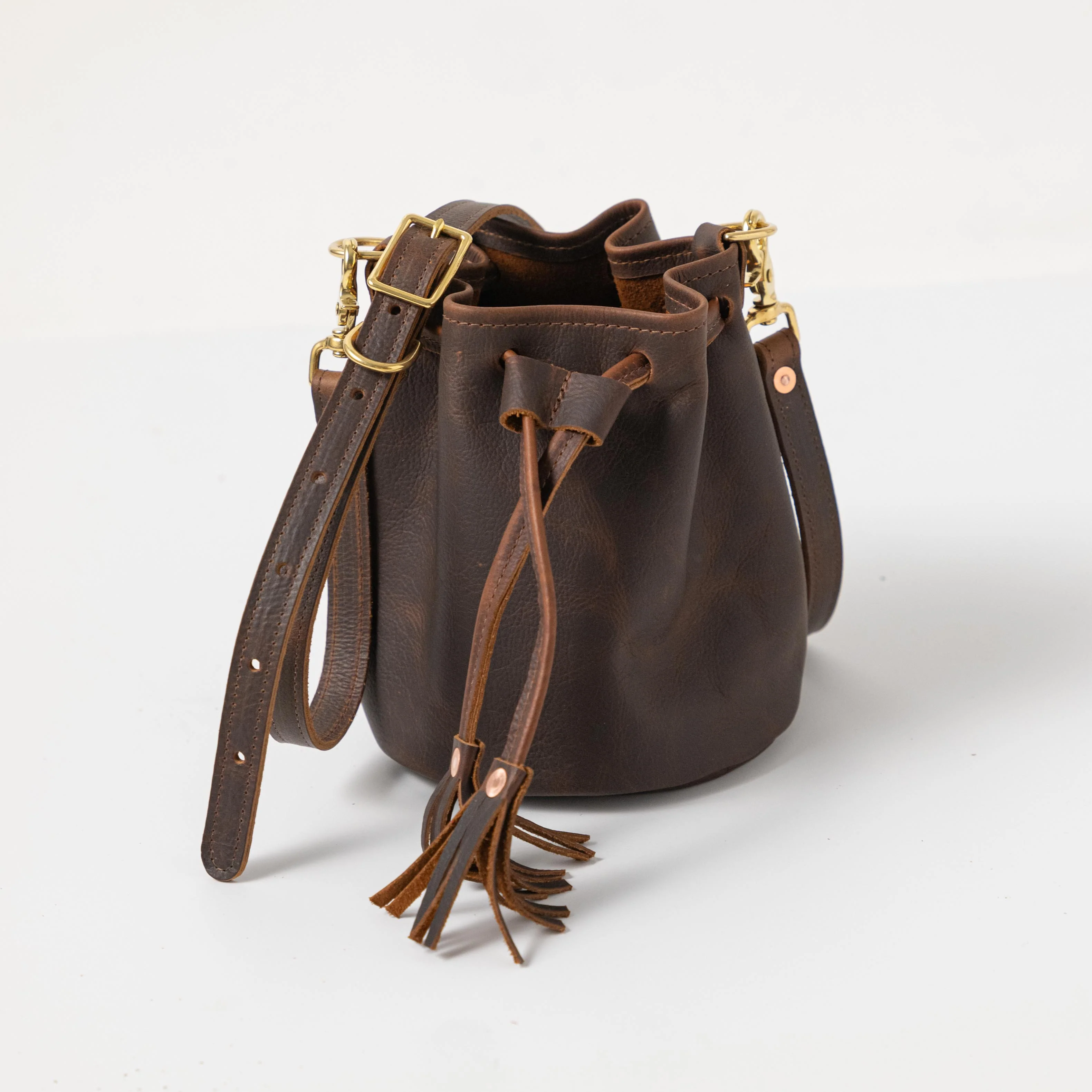 Brown Kodiak Mini Bucket Bag - Image 5