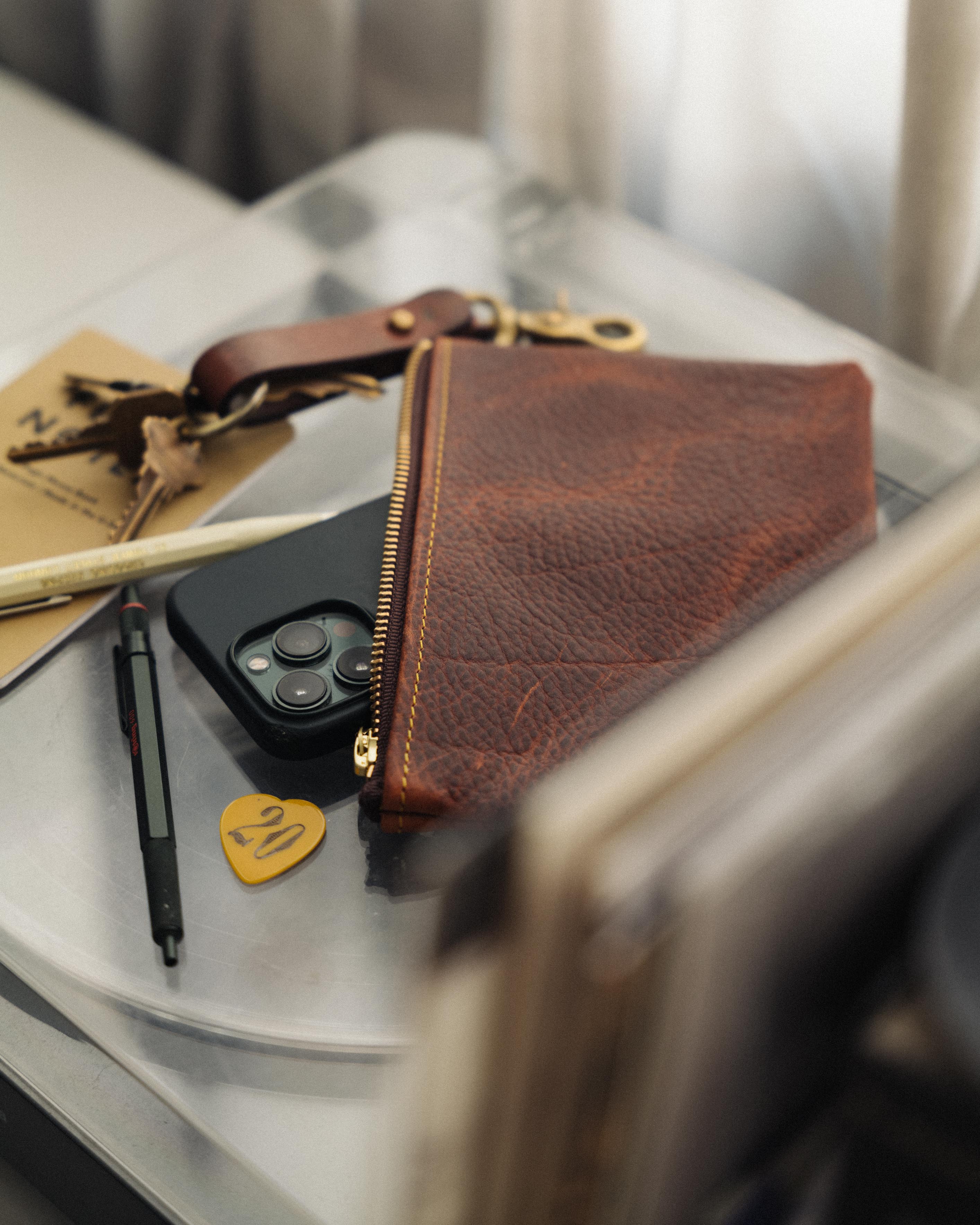 Brown Kodiak Small Zip Pouch - Image 6