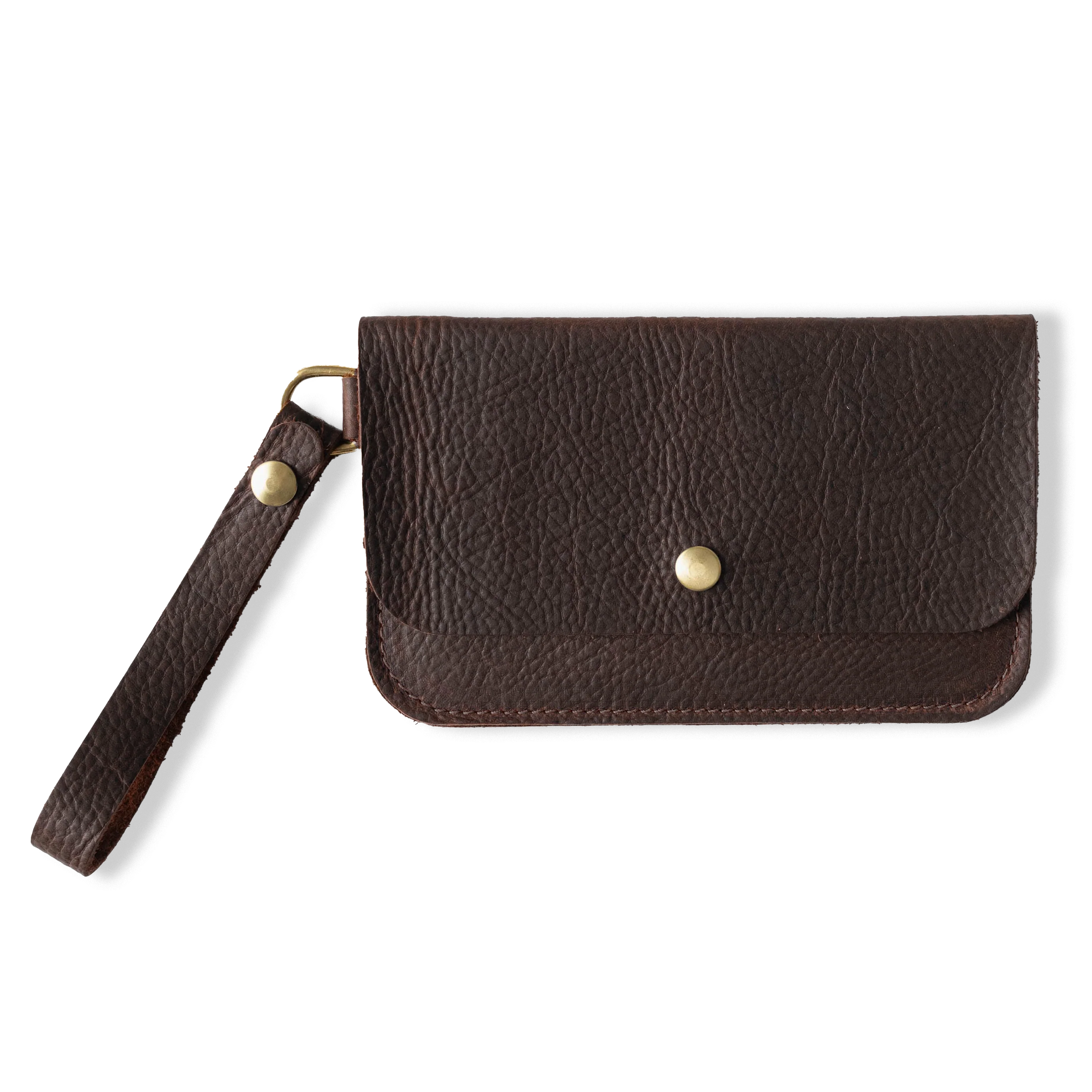 Brown Kodiak Wristlet Clutch