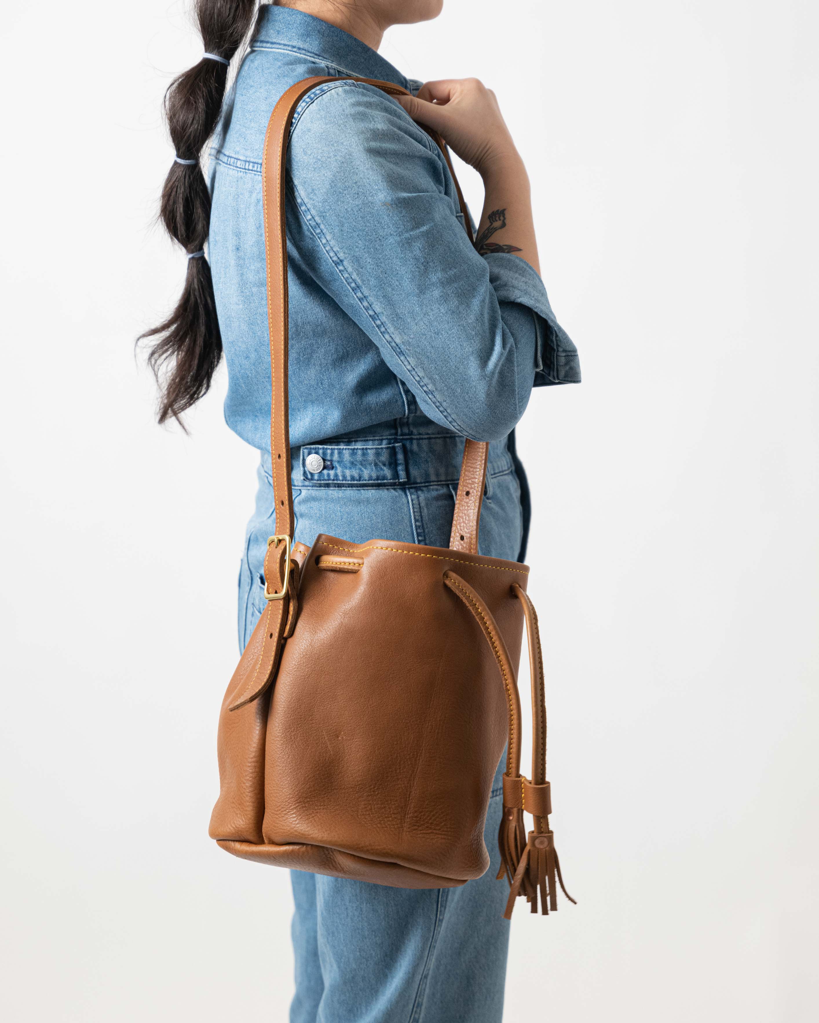 Cognac Cypress Bucket Bag - Image 5