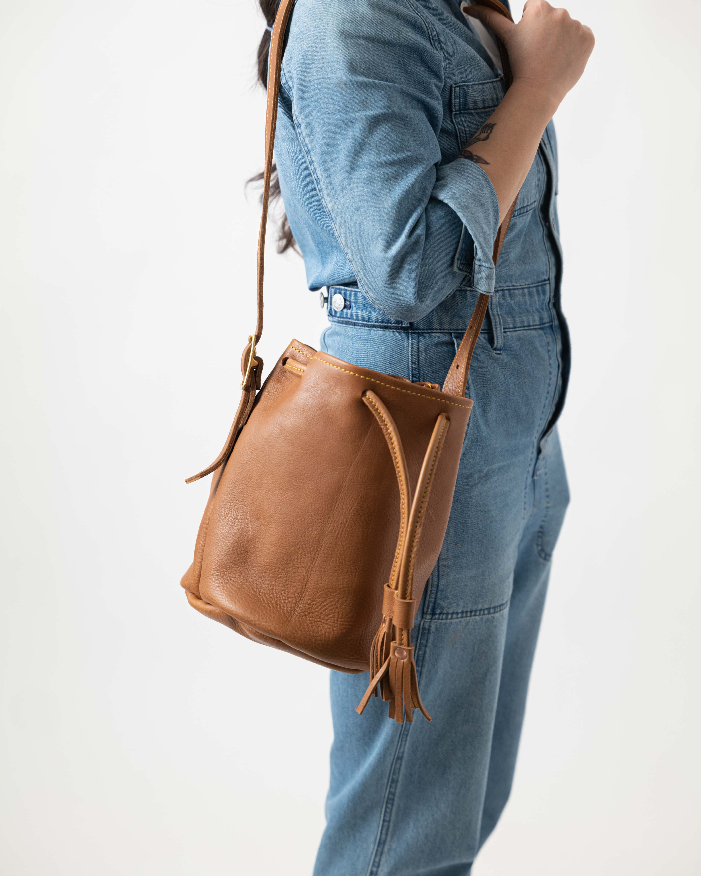 Cognac Cypress Bucket Bag - Image 6
