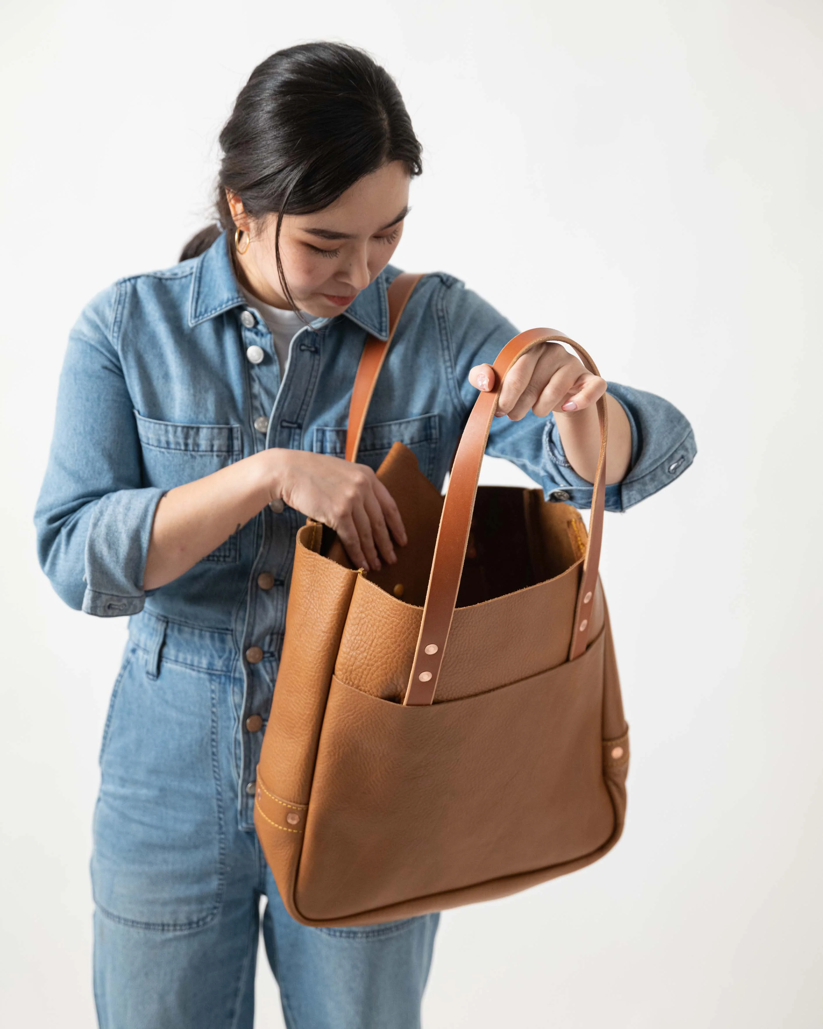 Cognac Cypress Carryall Tote - Image 9