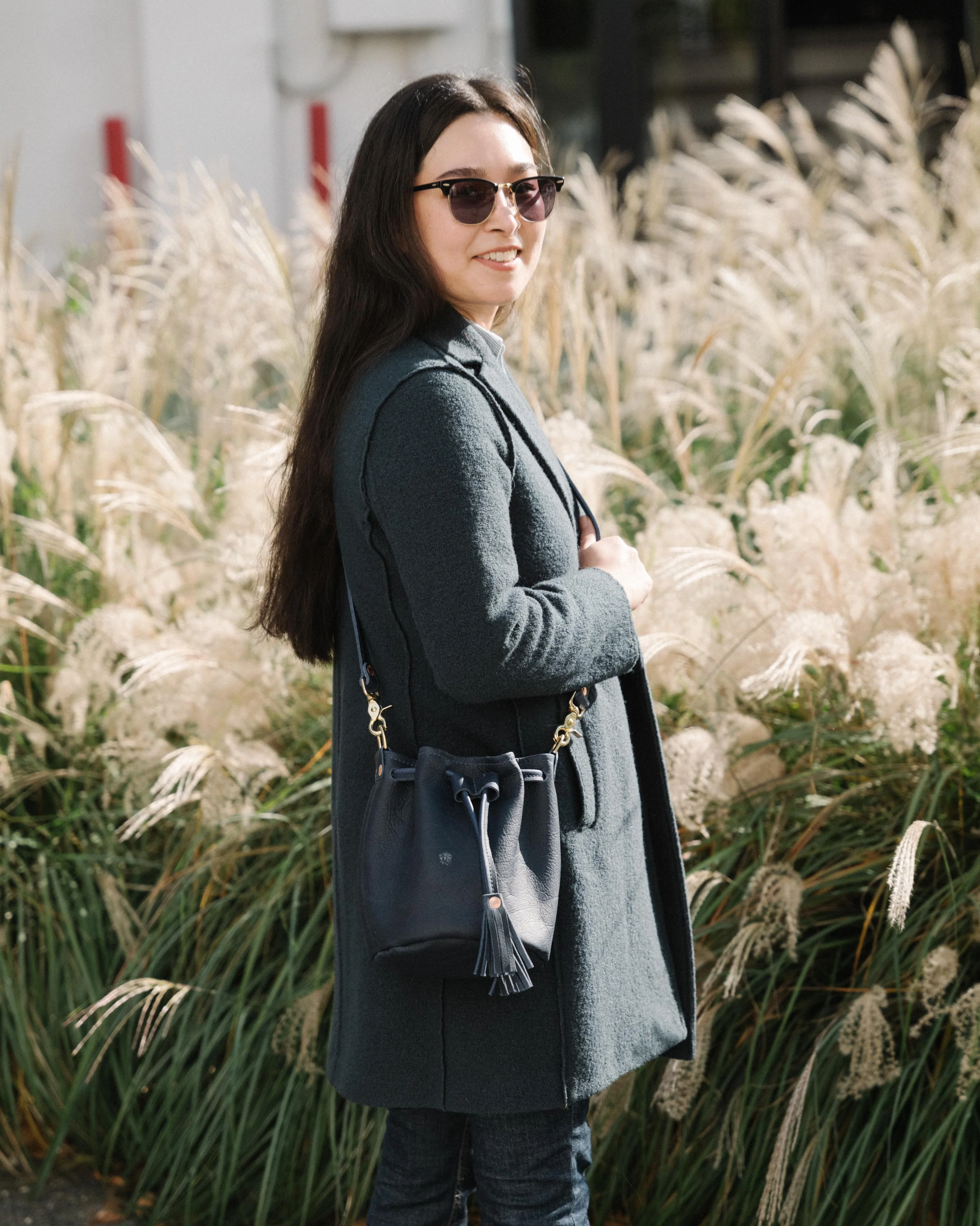 Cognac Cypress Mini Bucket Bag - Image 11