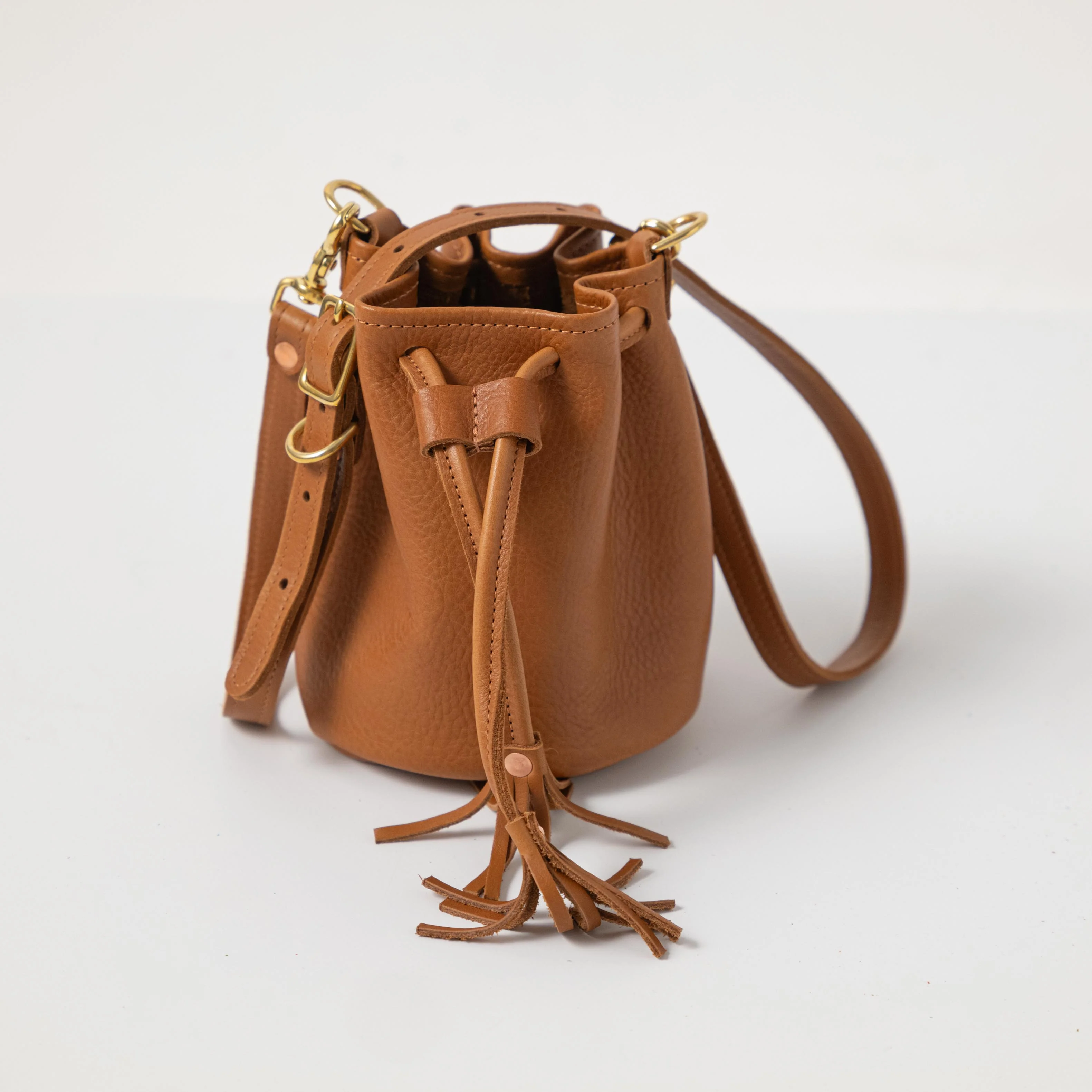 Cognac Cypress Mini Bucket Bag - Image 5