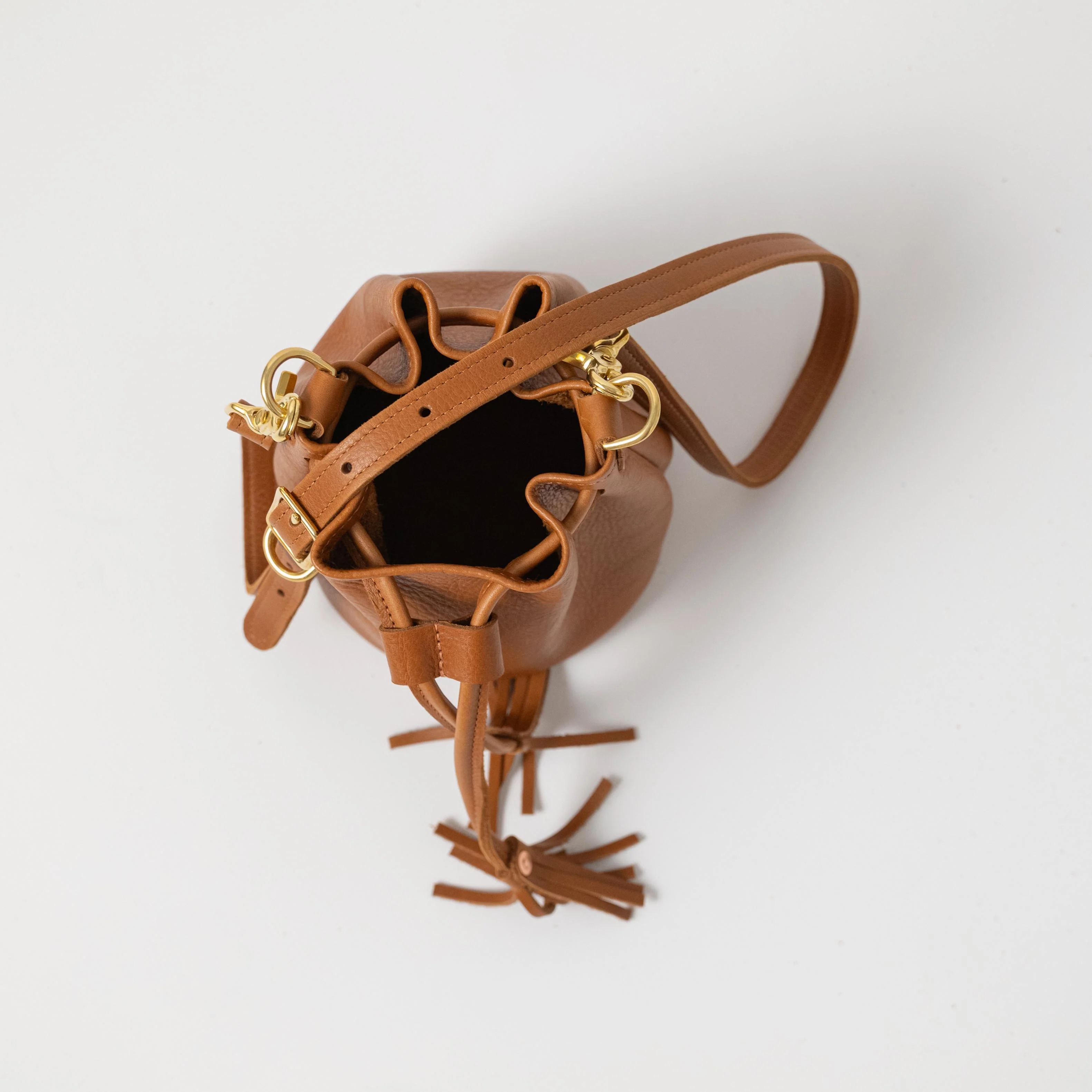 Cognac Cypress Mini Bucket Bag - Image 6