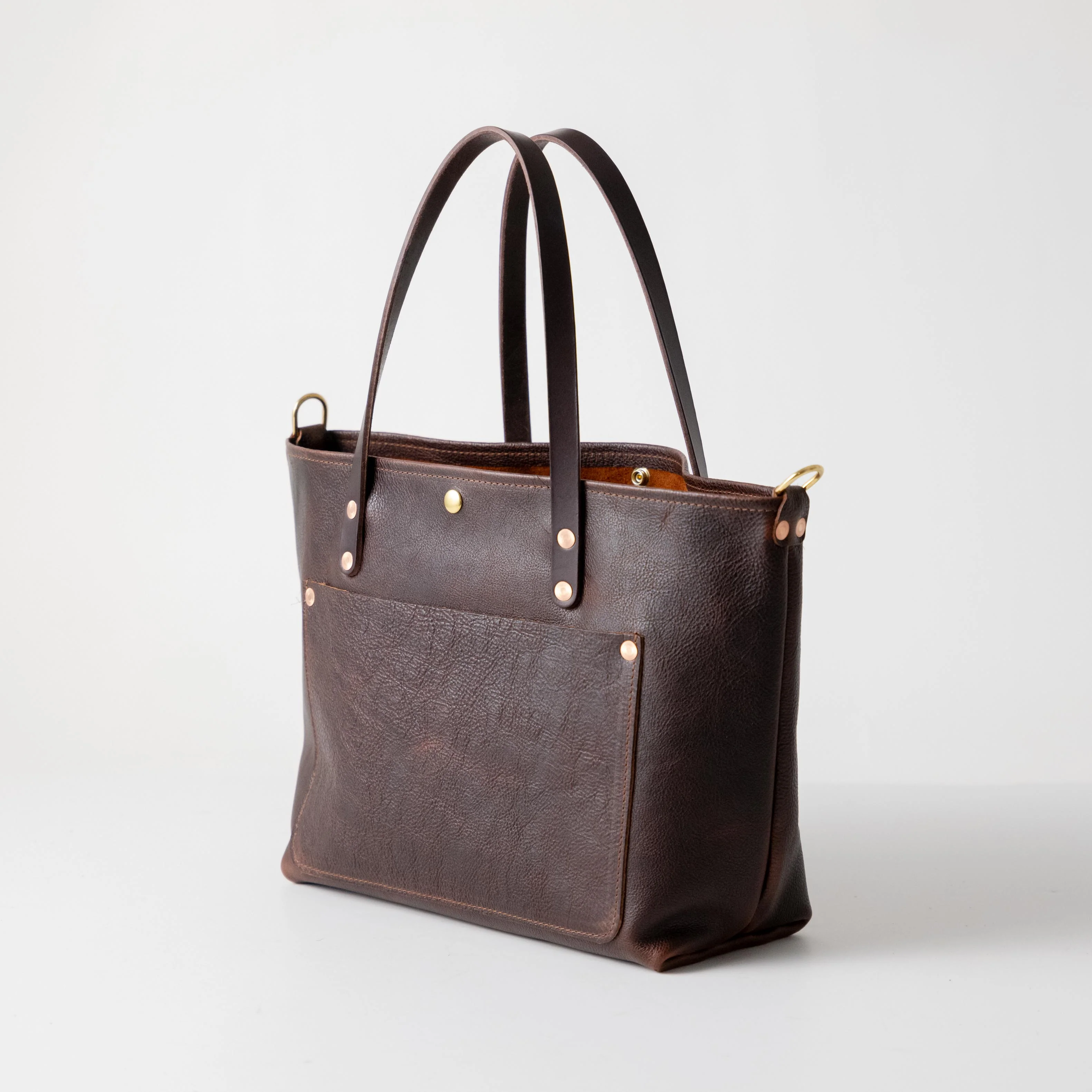 Dark Brown Bulldog East West Travel Tote - Image 4