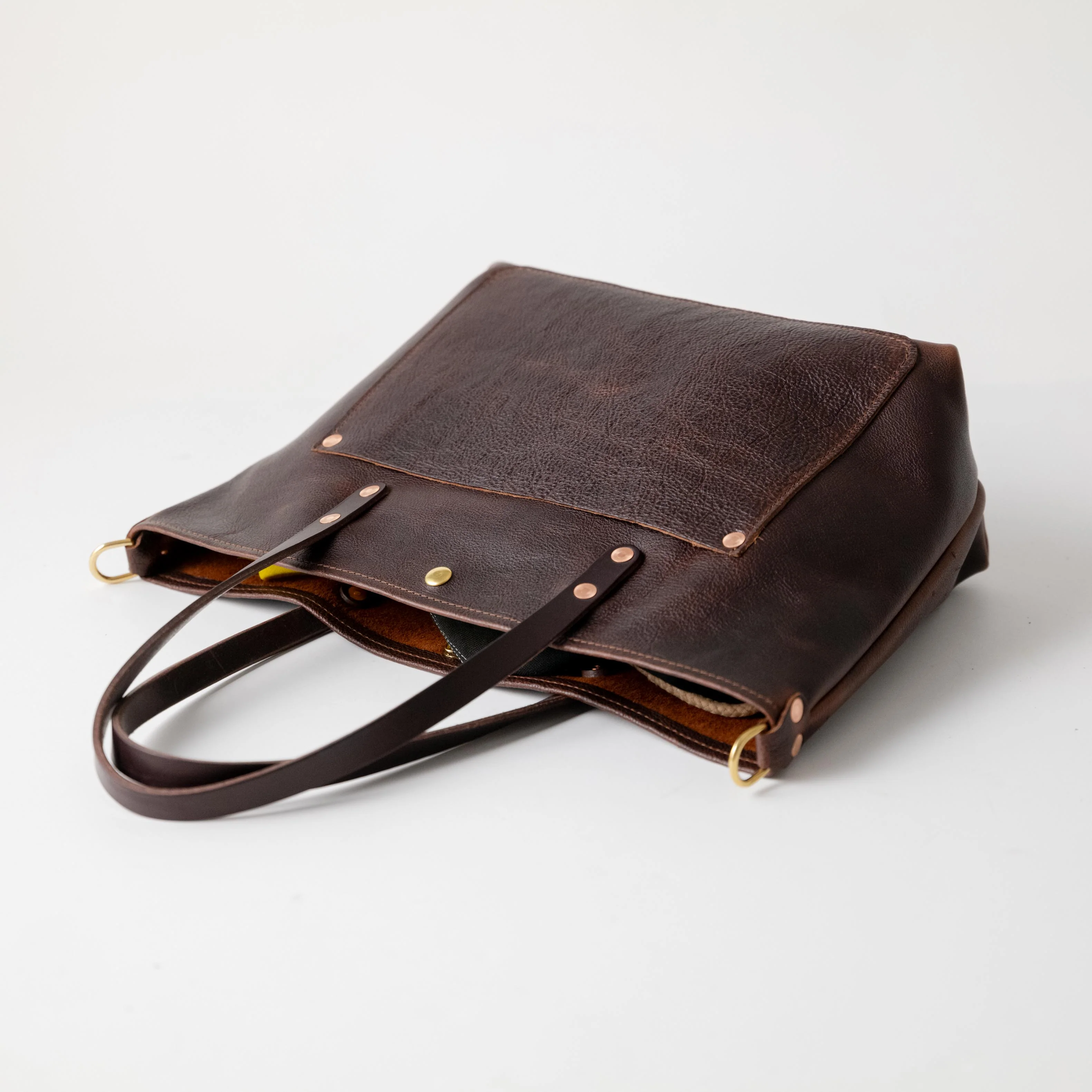 Dark Brown Bulldog East West Travel Tote - Image 6