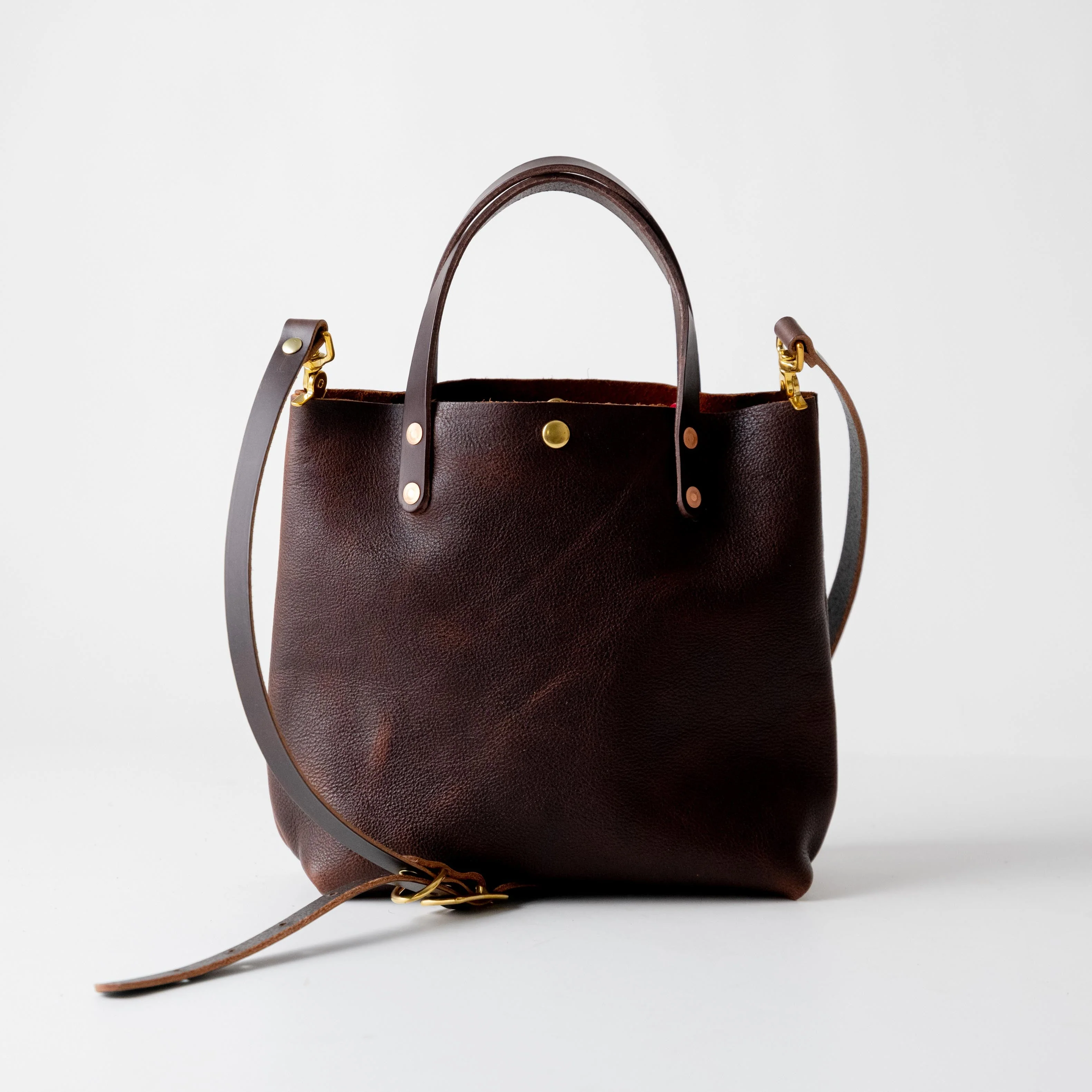 Dark Brown Bulldog Mini Tote - Image 3
