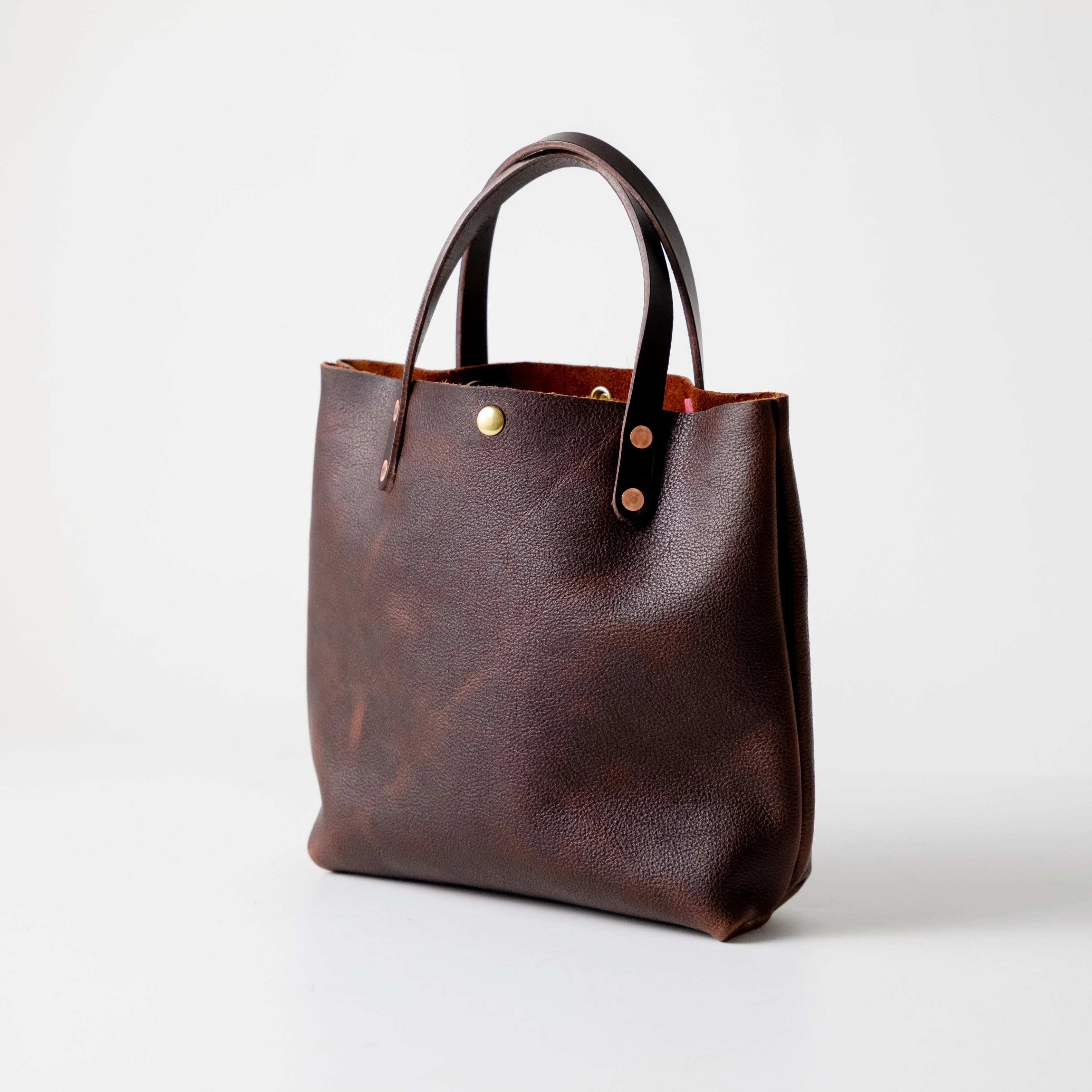 Dark Brown Bulldog Mini Tote - Image 5