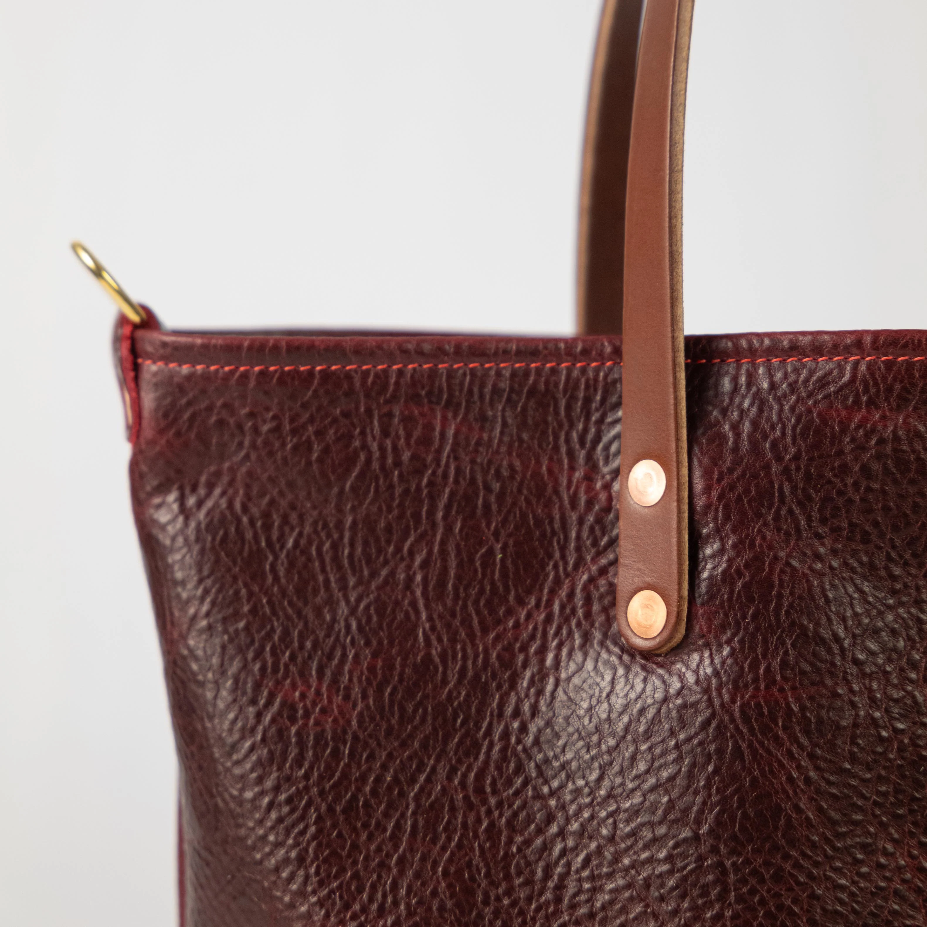 Dark Cherry Bulldog East West Travel Tote - Image 2