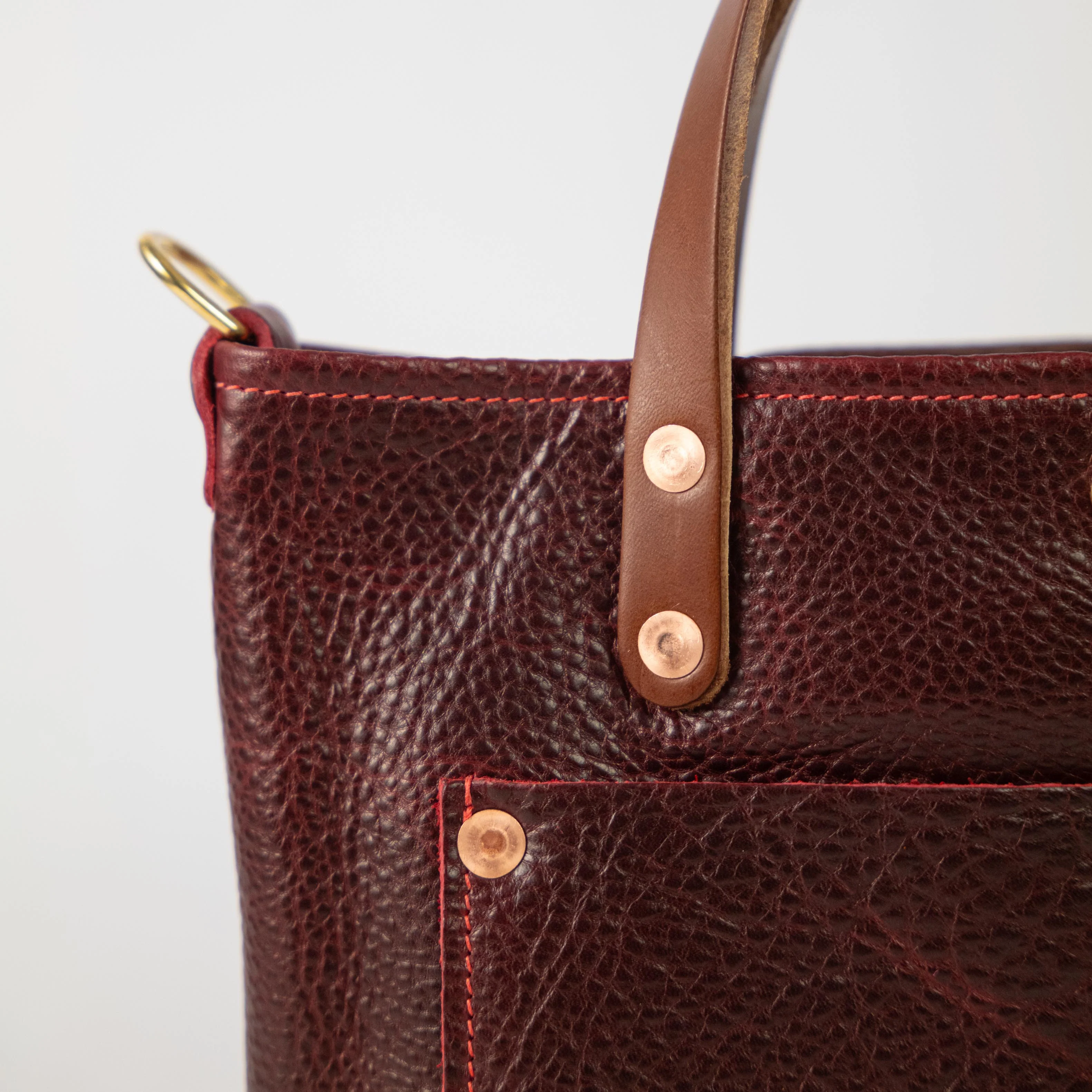 Dark Cherry Bulldog Mini Travel Tote - Image 2