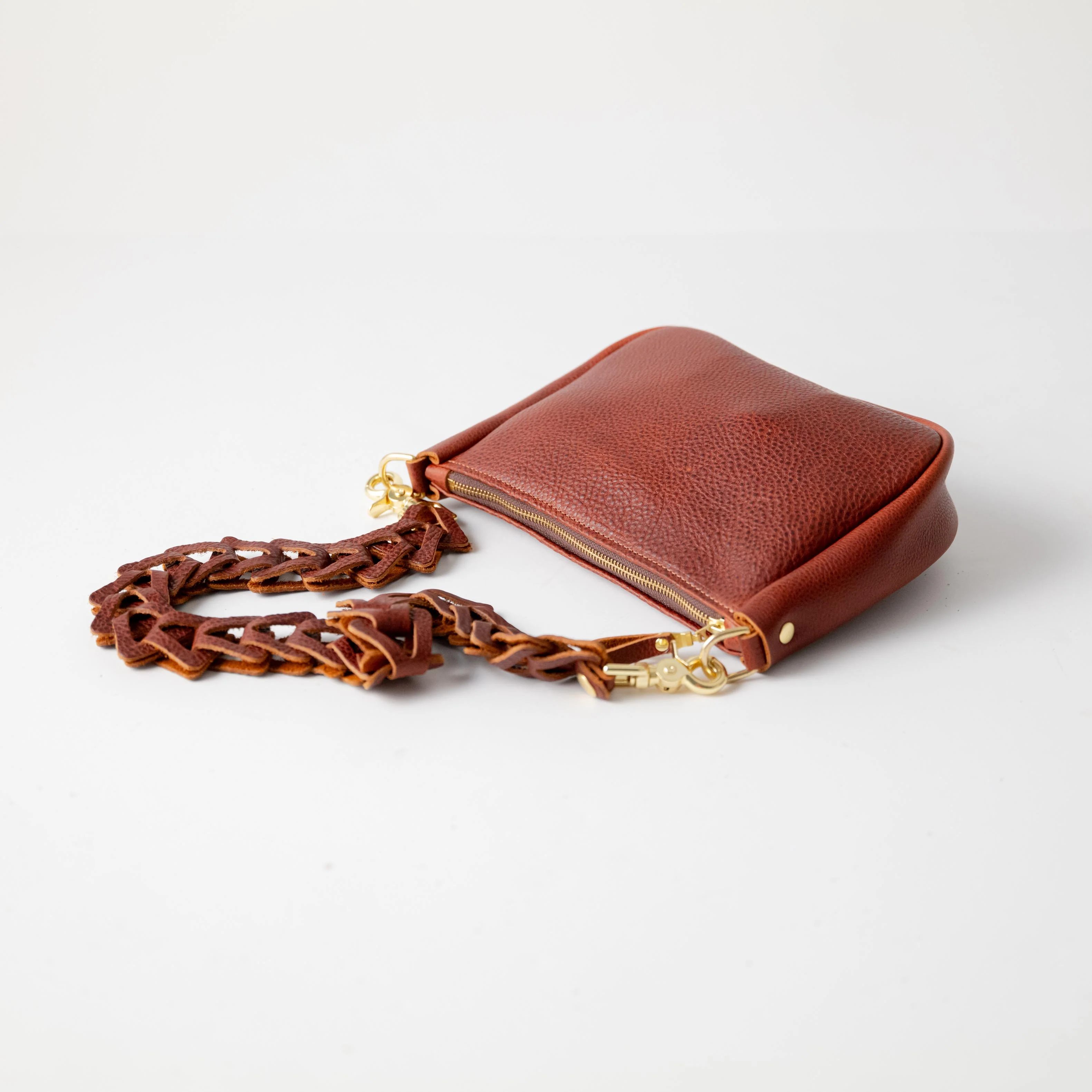 Dark Tan Bulldog Medium Crossbody Bag - Image 6