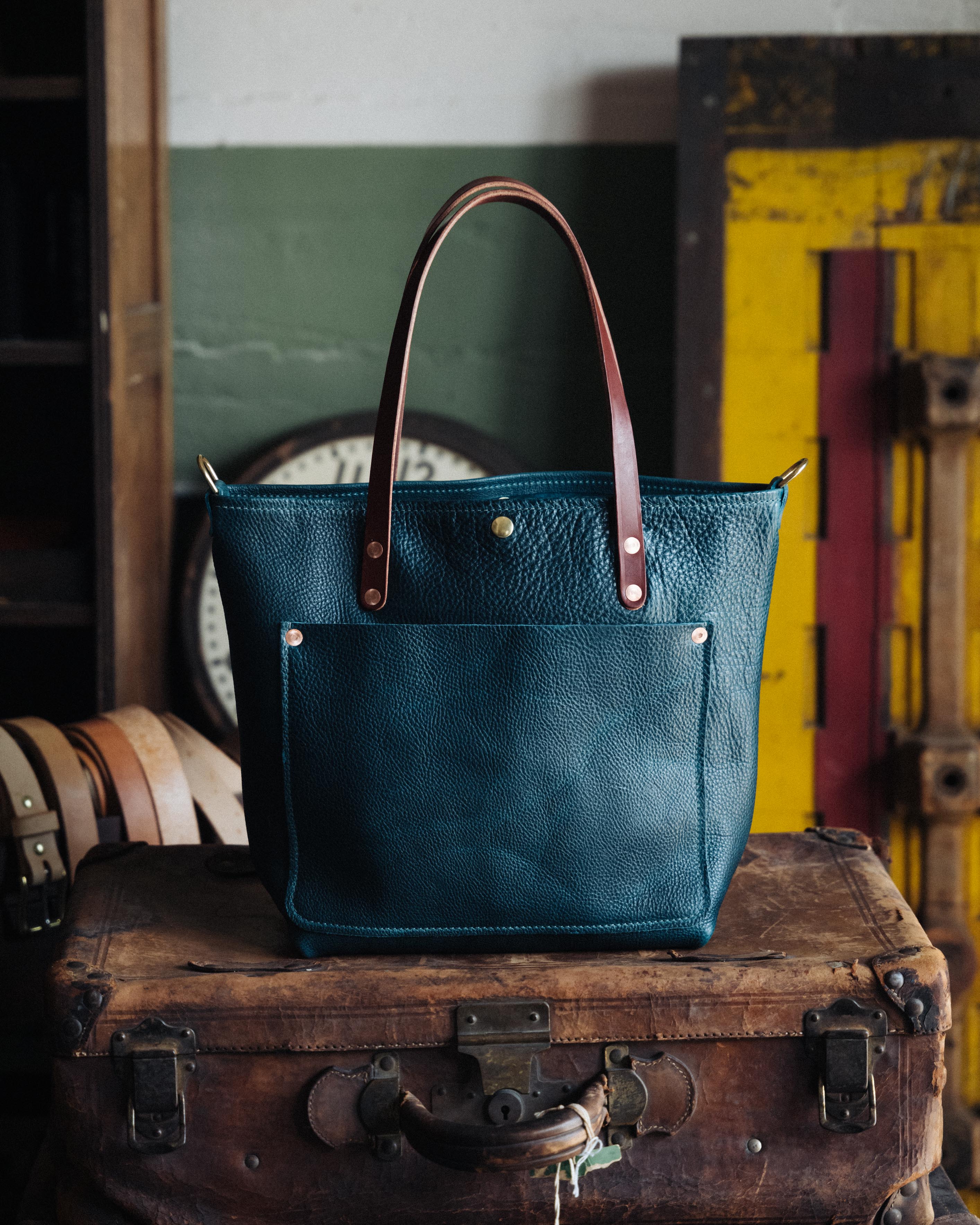 Dark Teal Bulldog Travel Tote - Image 5