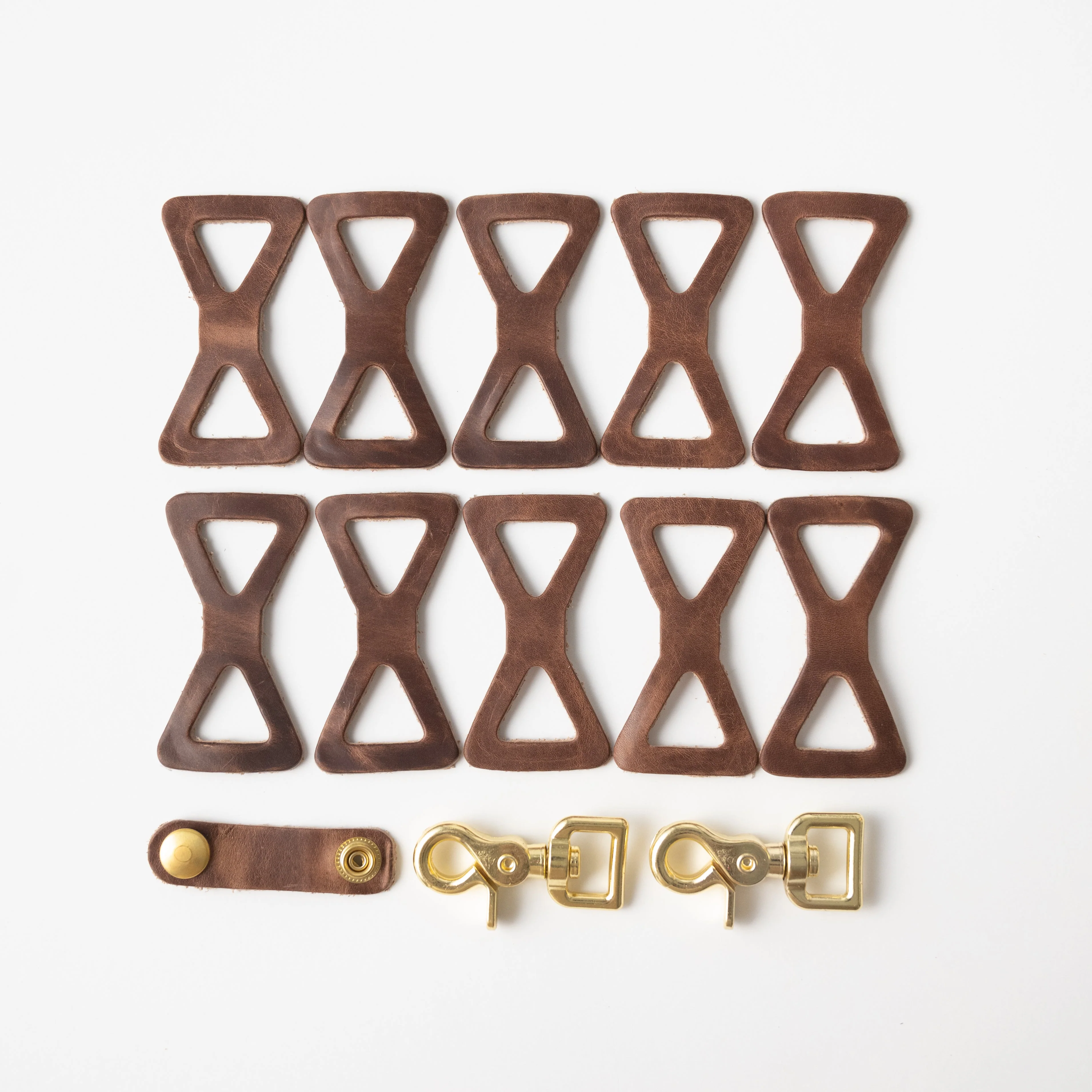 English Tan Leather Chain Links - Image 2