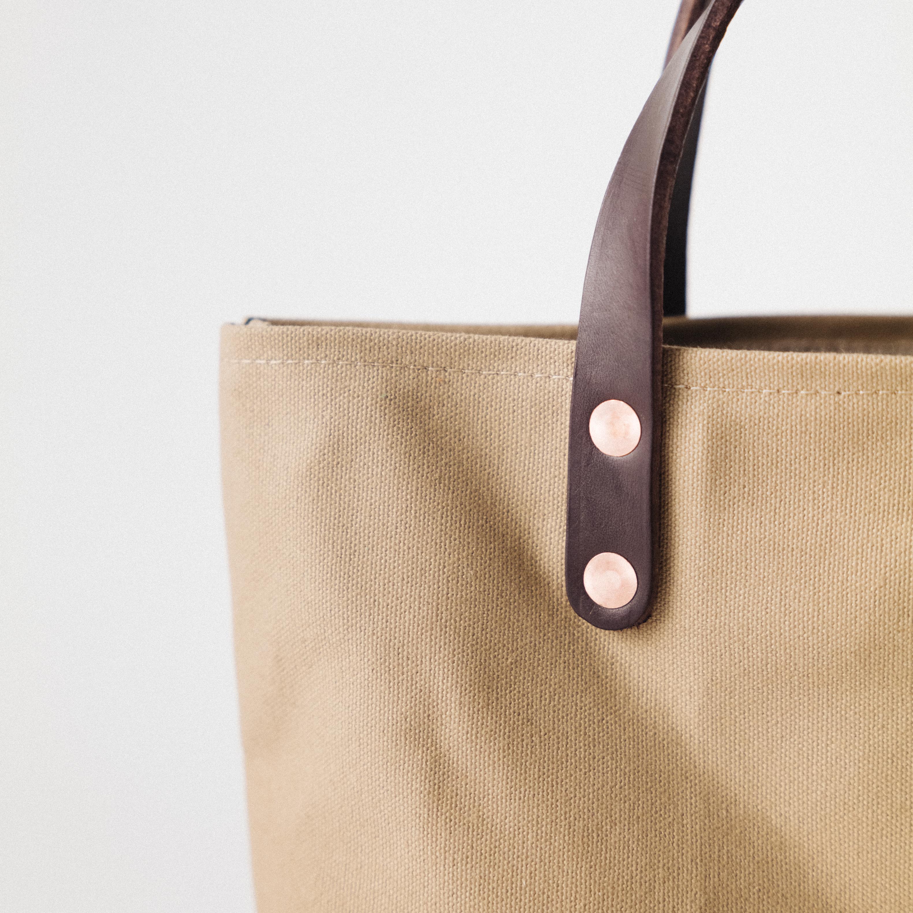 Field Tan Canvas Mini Tote - Image 2