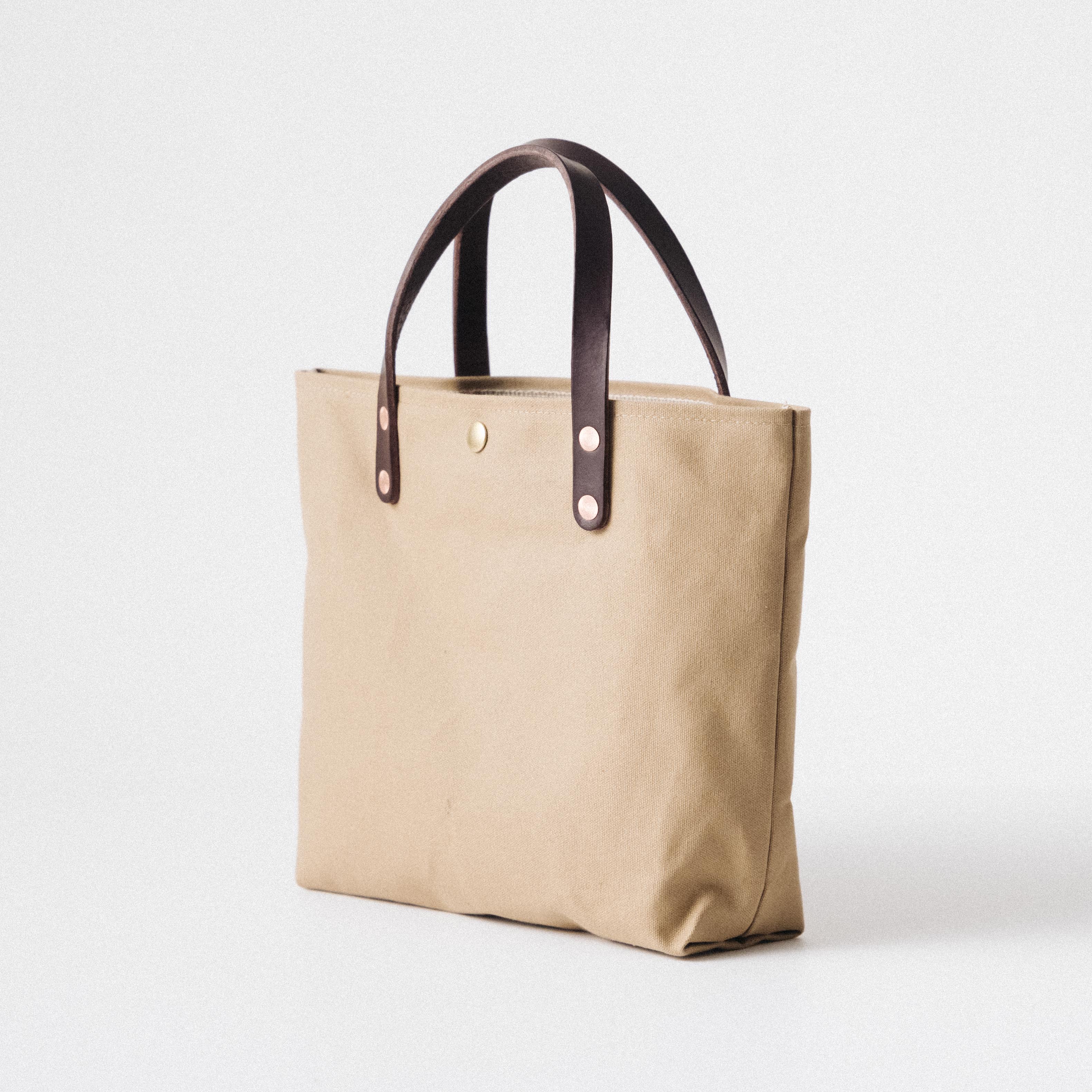 Field Tan Canvas Mini Tote - Image 3