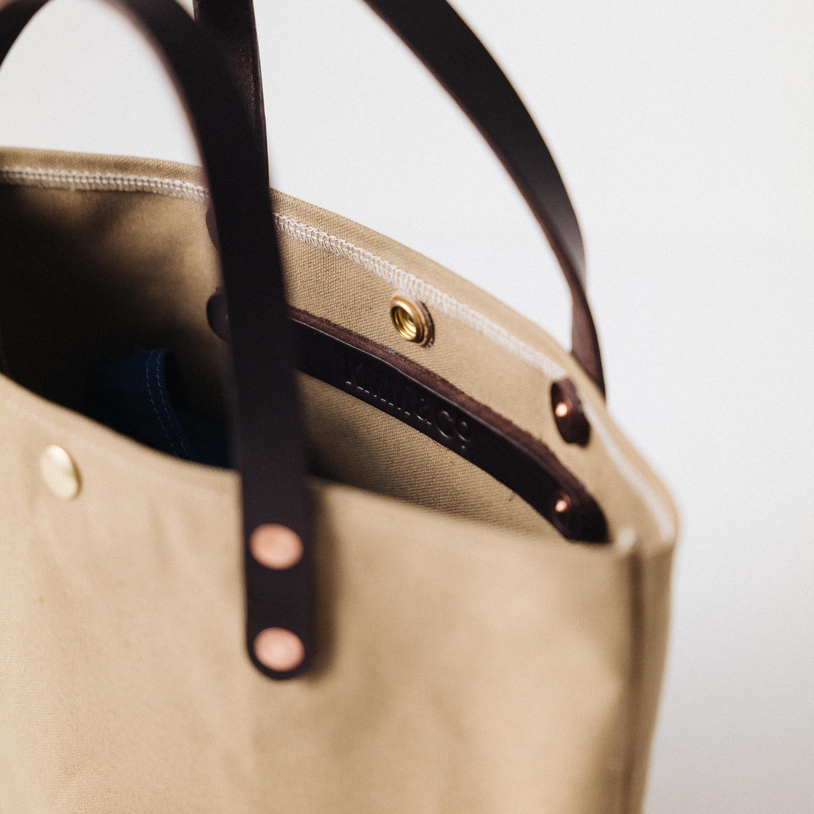 Field Tan Canvas Mini Tote - Image 5