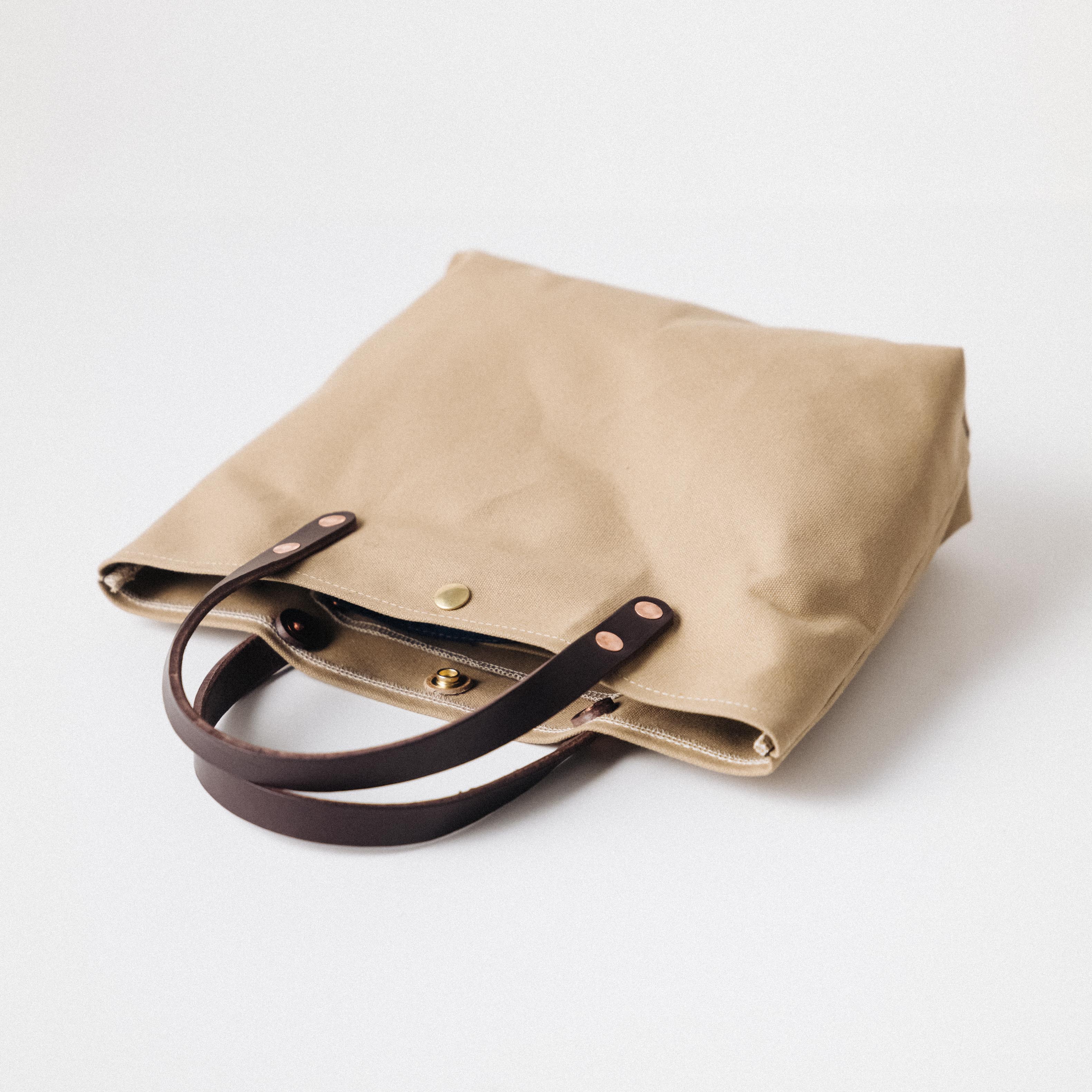 Field Tan Canvas Mini Tote - Image 6