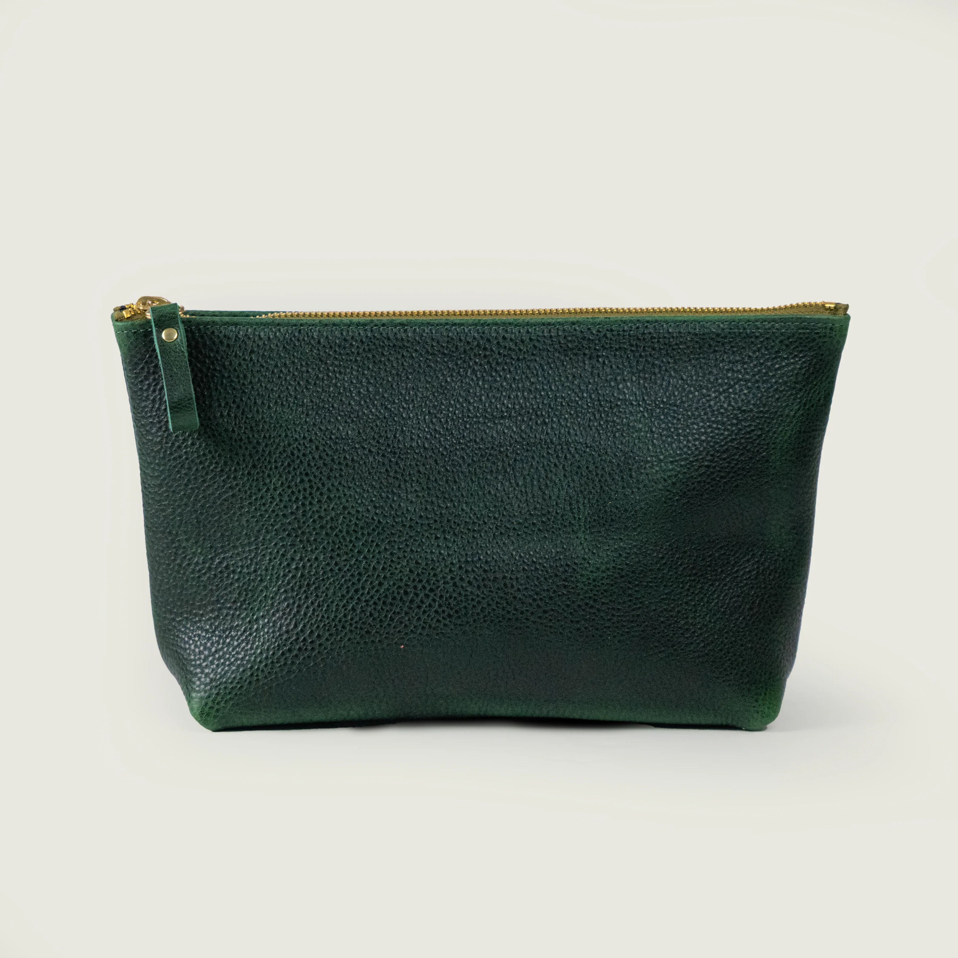 Green Bulldog Large Cosmetic Case