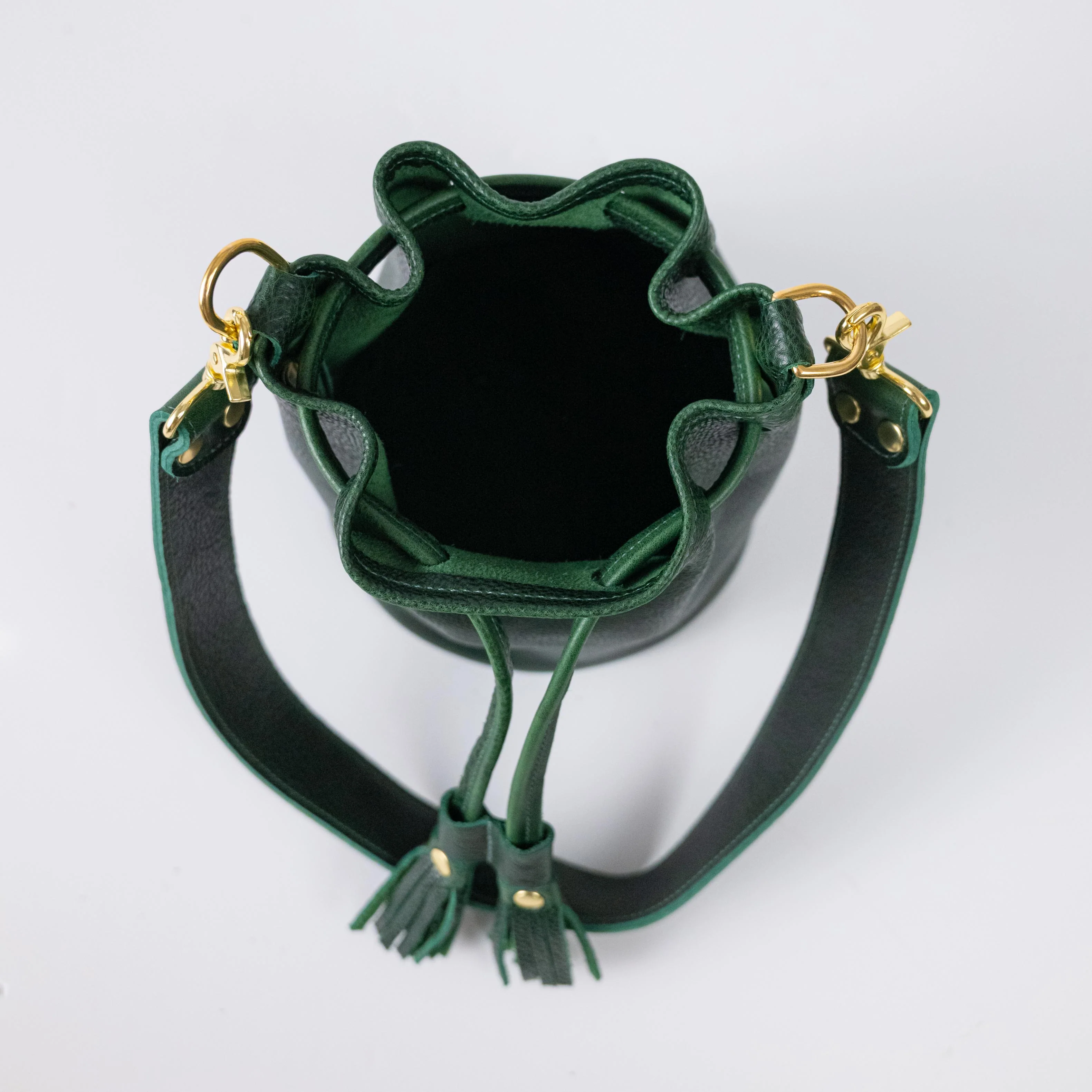 Green Bulldog Mini Bucket Bag - Image 4