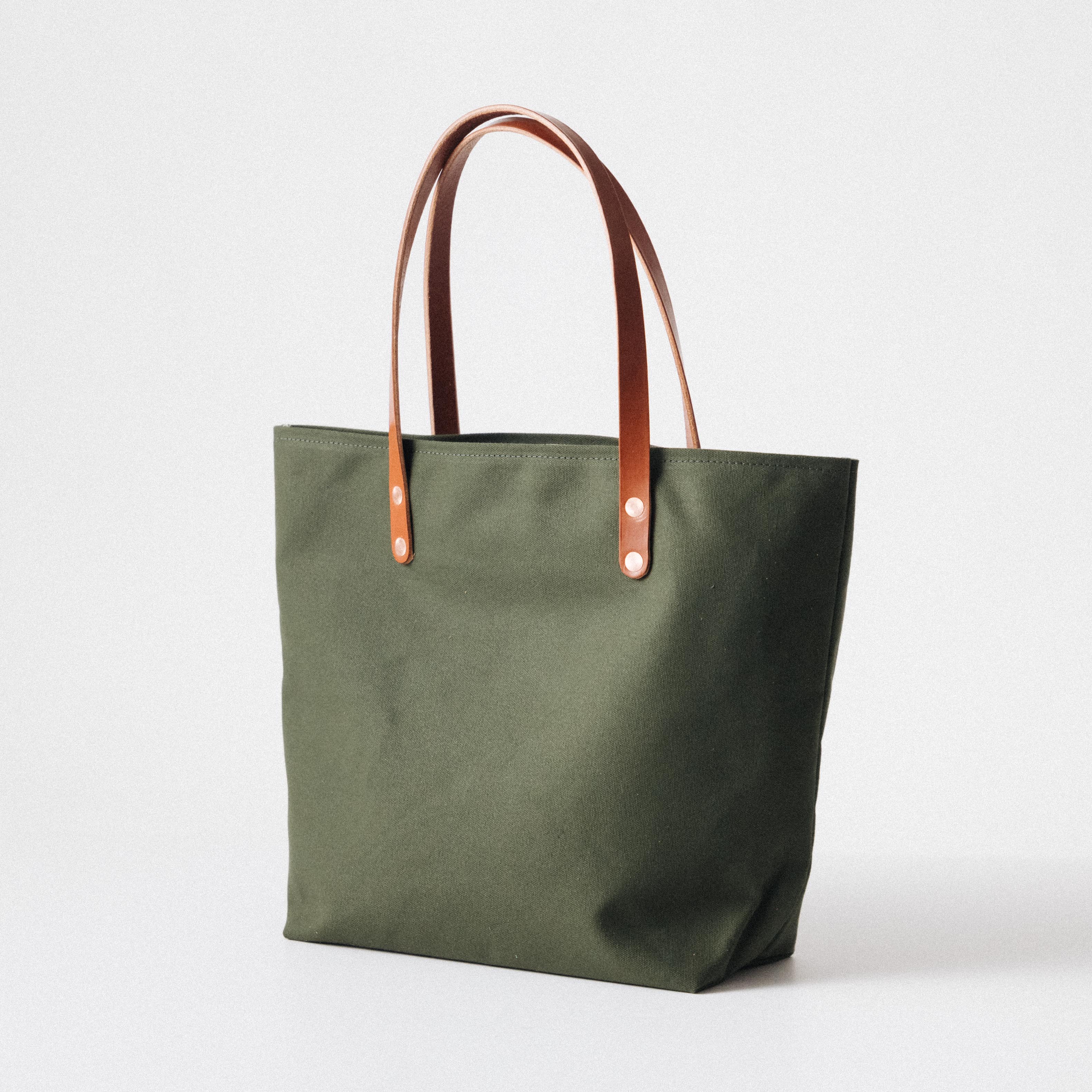 Green Canvas Tote - Image 3