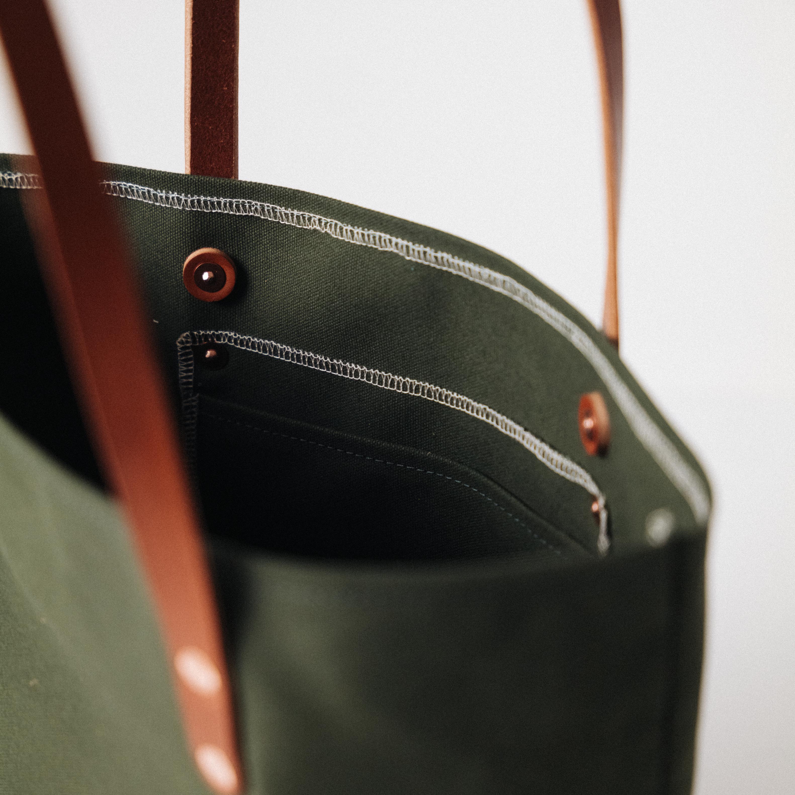 Green Canvas Tote - Image 4