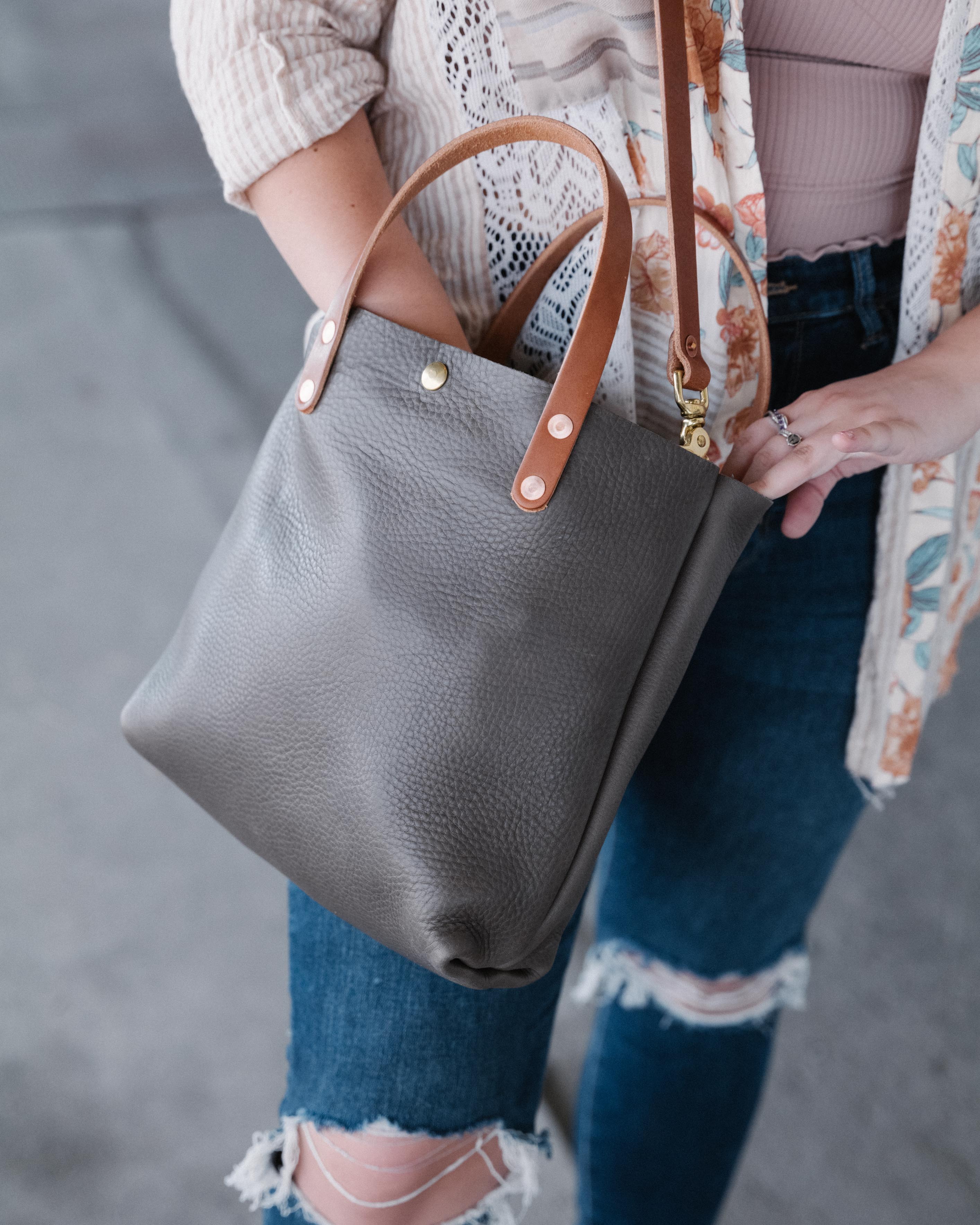Grey Cypress Mini Tote - Image 7