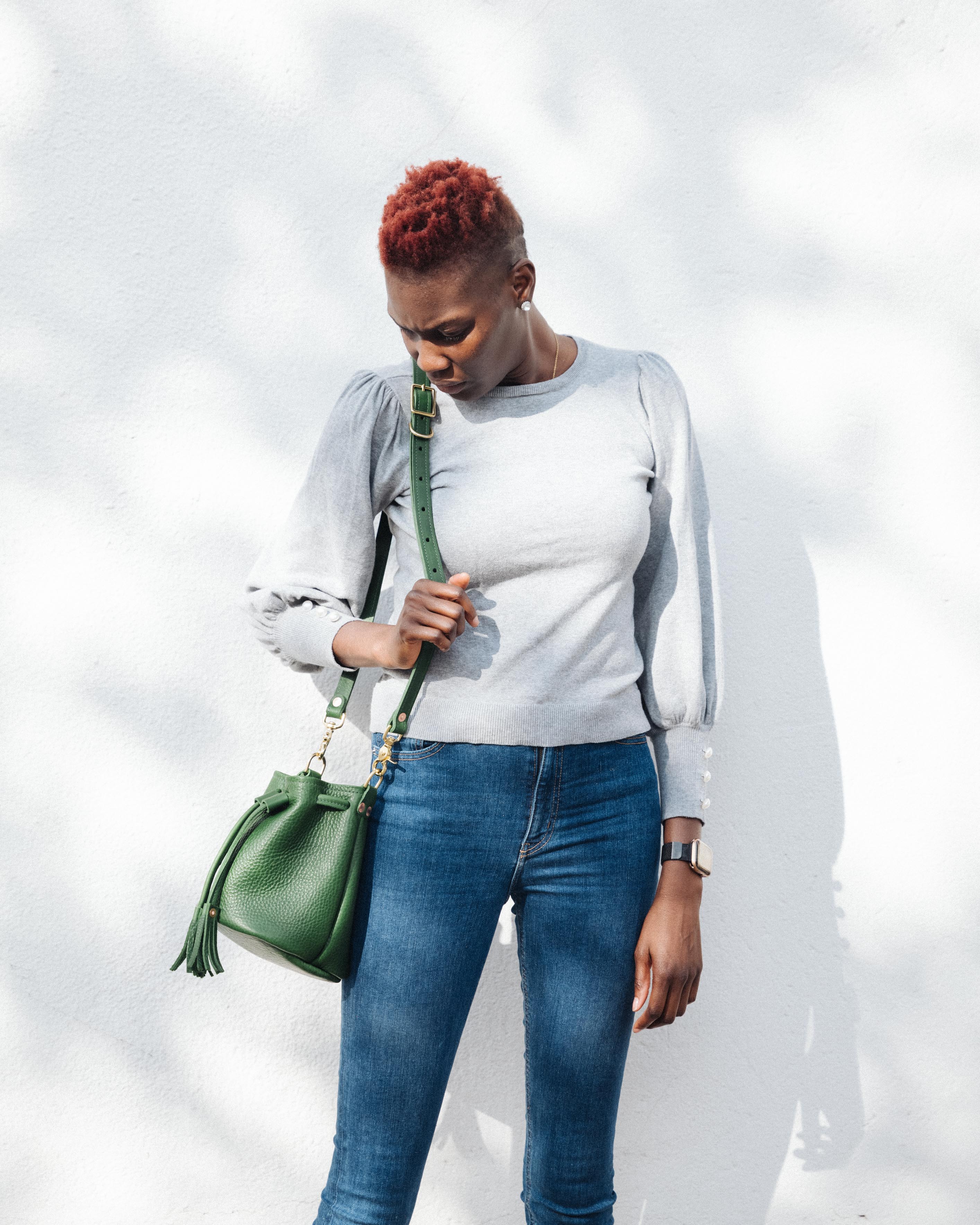 Leaf Cypress Mini Bucket Bag - Image 12