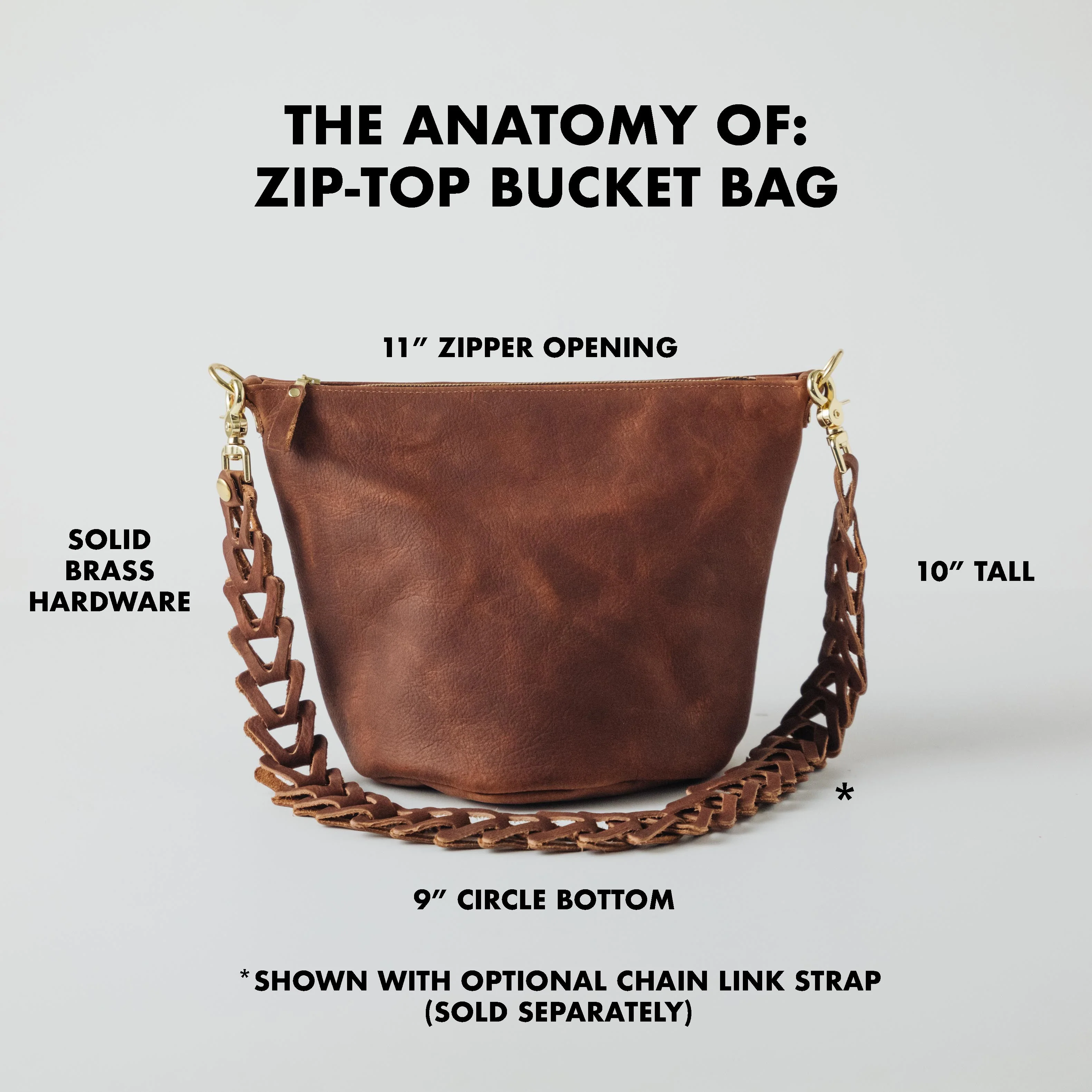 Macchiato Zip-Top Bucket Bag - Image 2