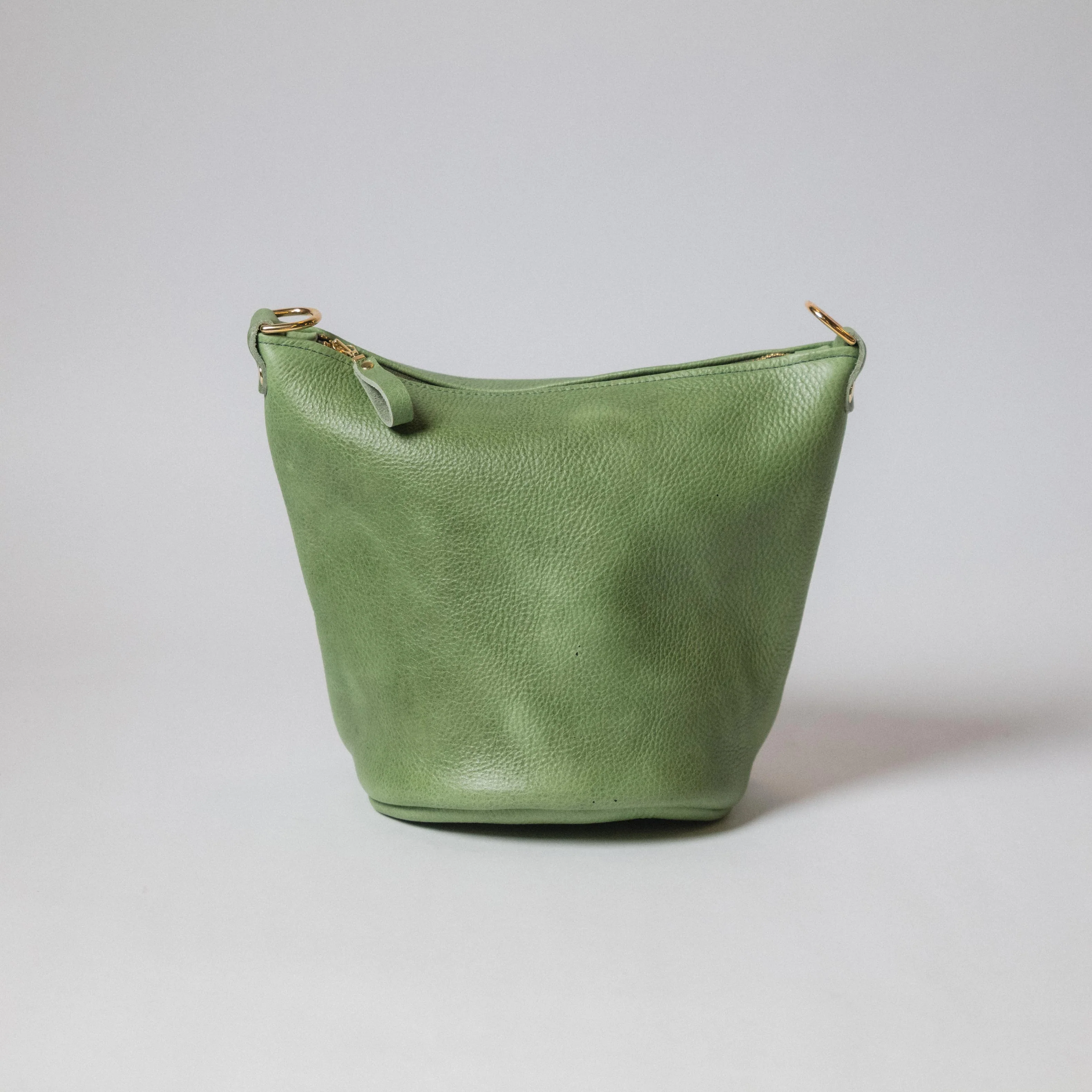 Matcha Bulldog Mini Zip-Top Bucket Bag