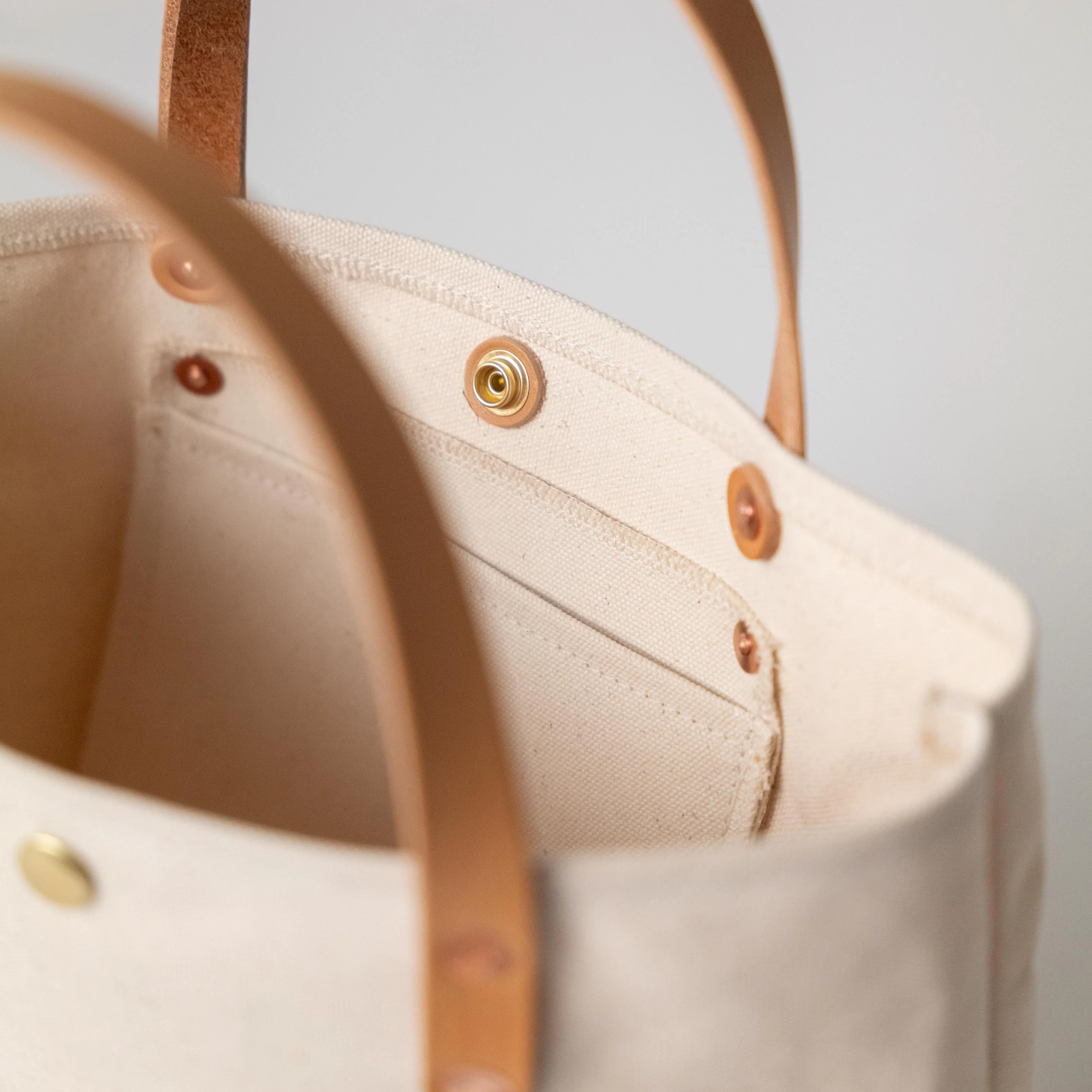 Natural Canvas Mini Tote - Image 6