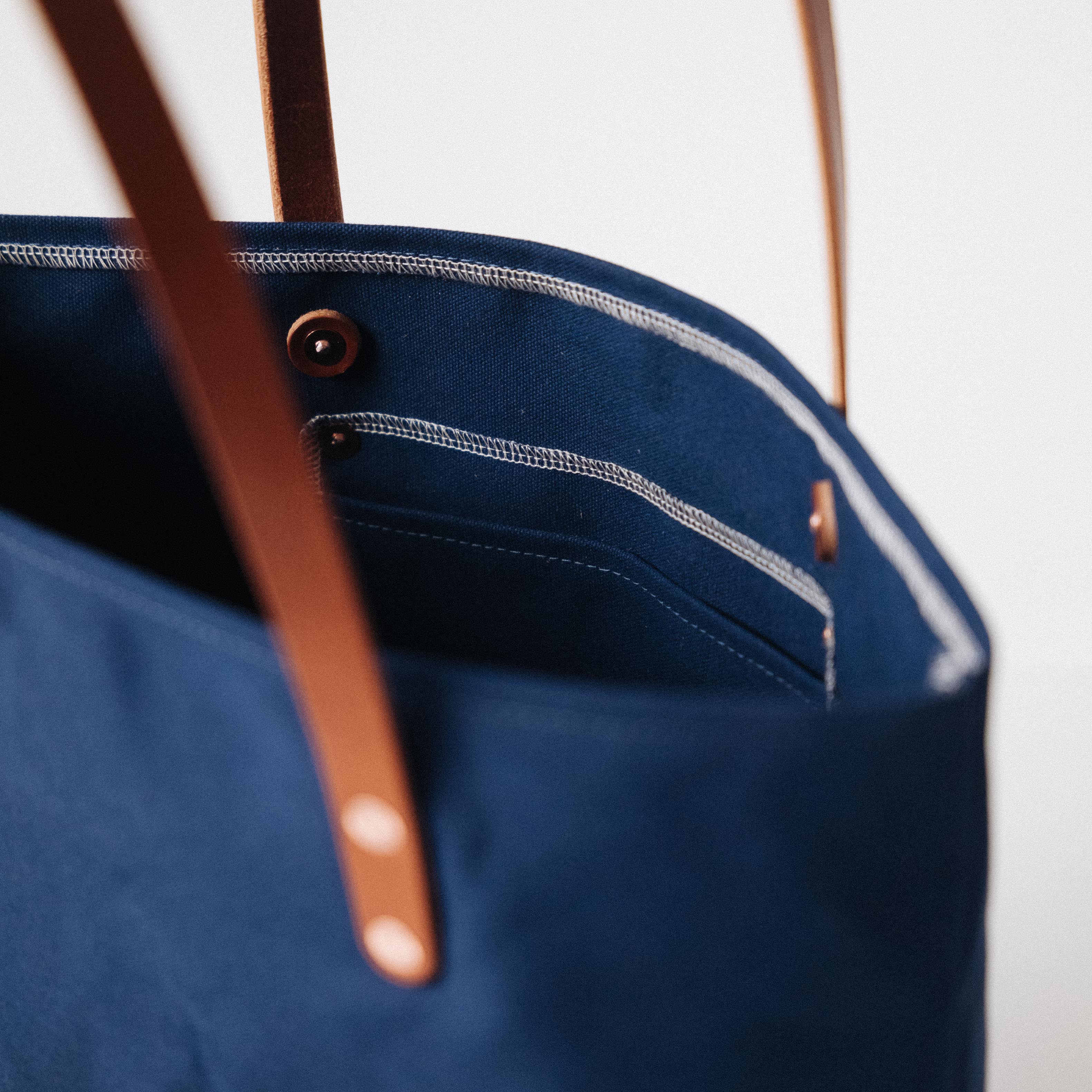 Navy Canvas Tote - Image 4