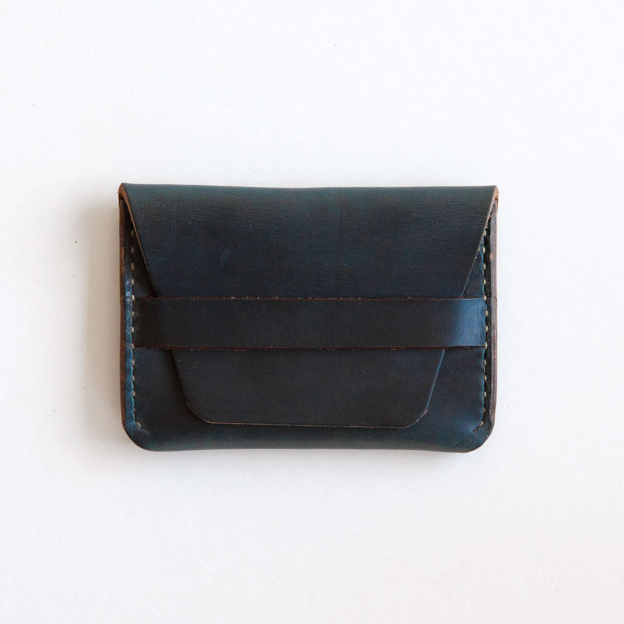 Navy Chromexcel Flap Wallet - Image 2