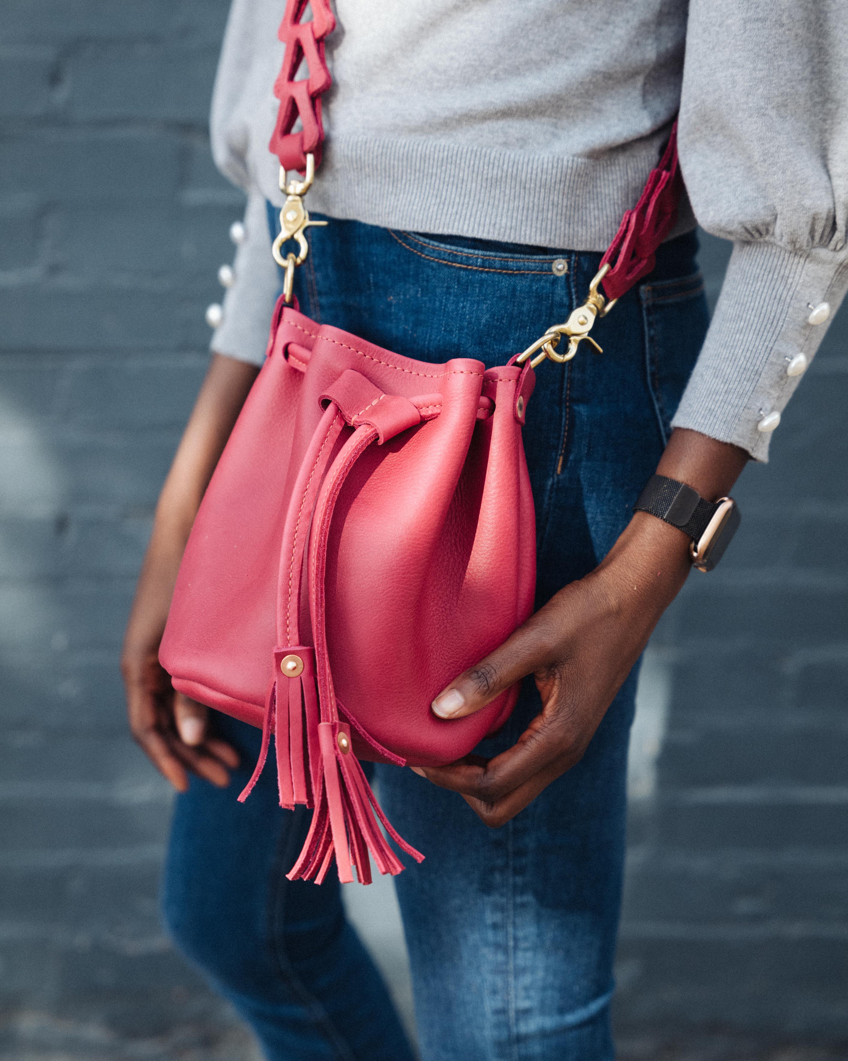 Olive Cypress Mini Bucket Bag - Image 12