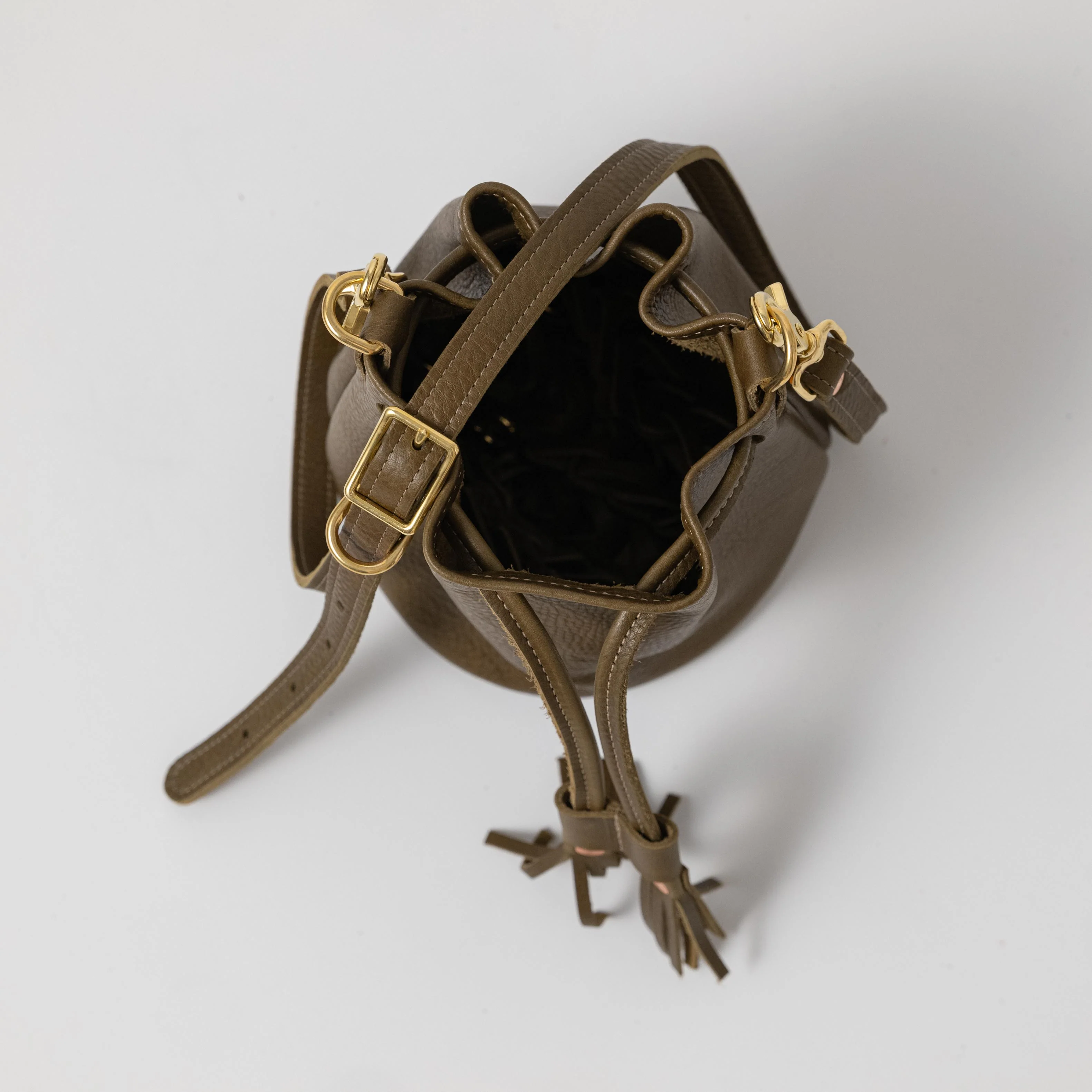 Olive Cypress Mini Bucket Bag - Image 6