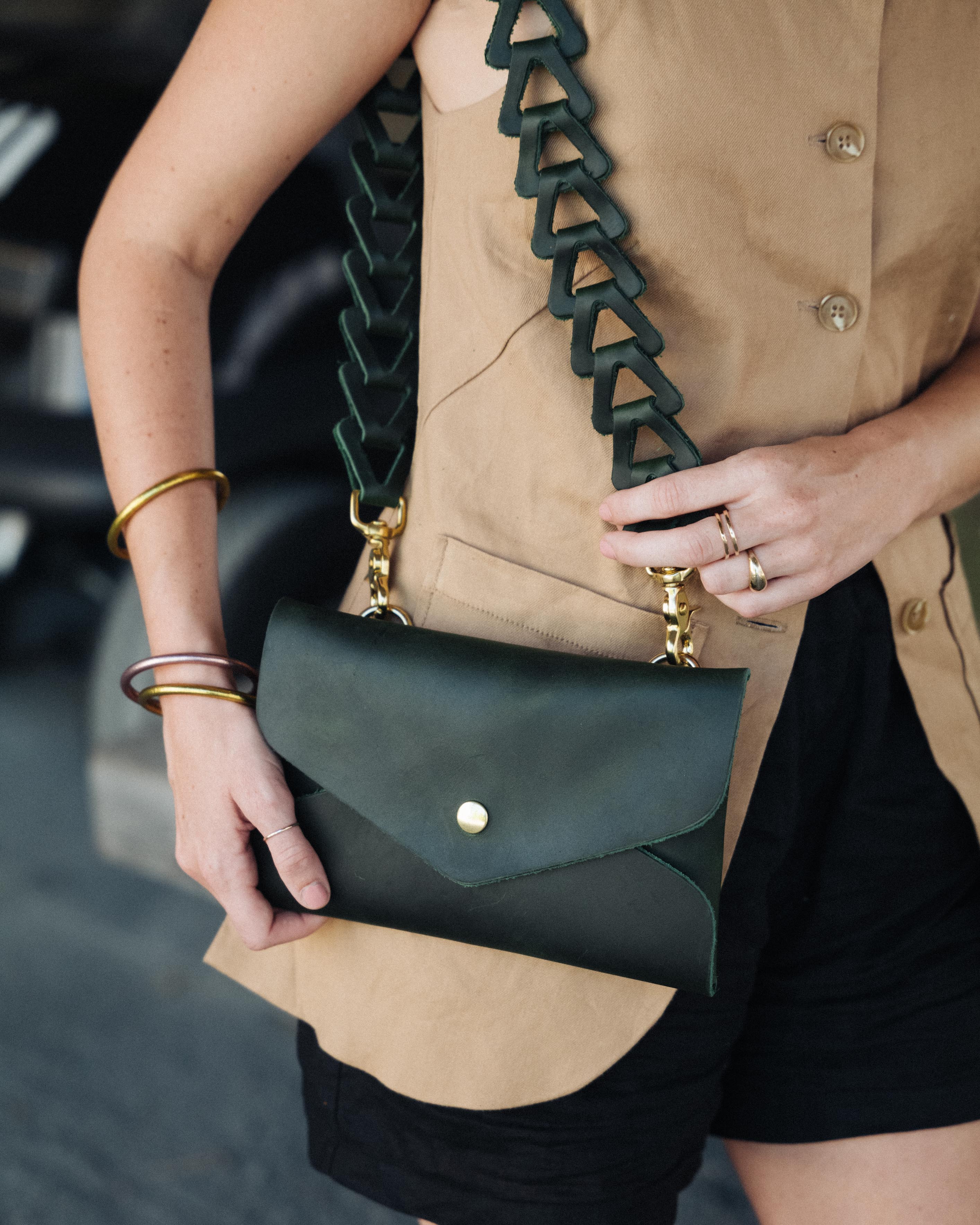 Olive Kodiak Envelope Clutch - Image 7