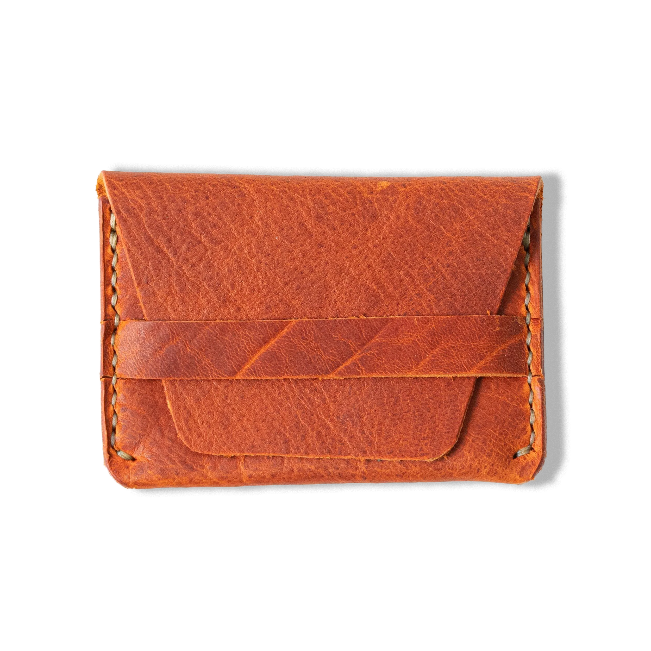 Orange Bison Flap Wallet