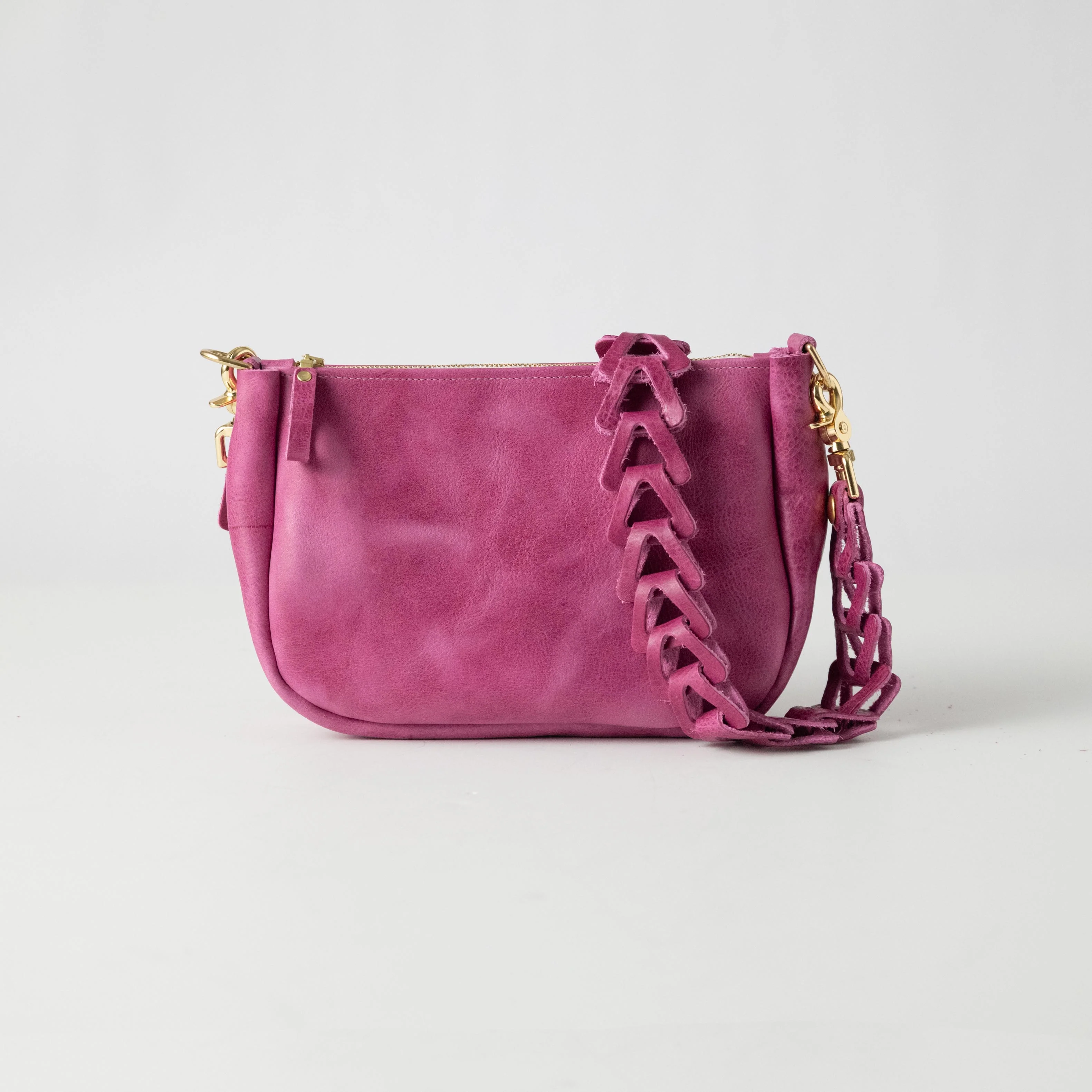 Pink Bulldog Medium Crossbody Bag
