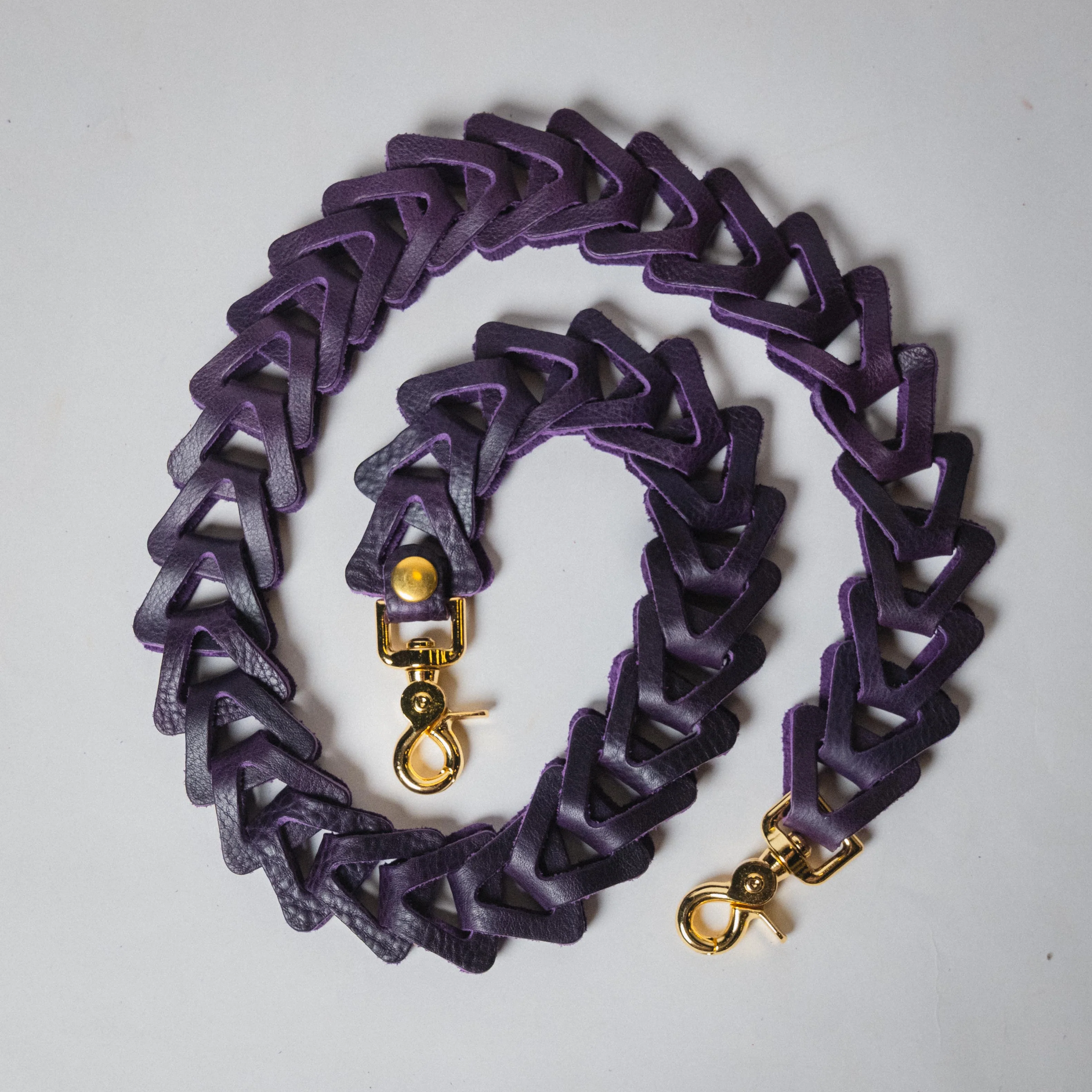 Purple Bulldog Chain Link Strap