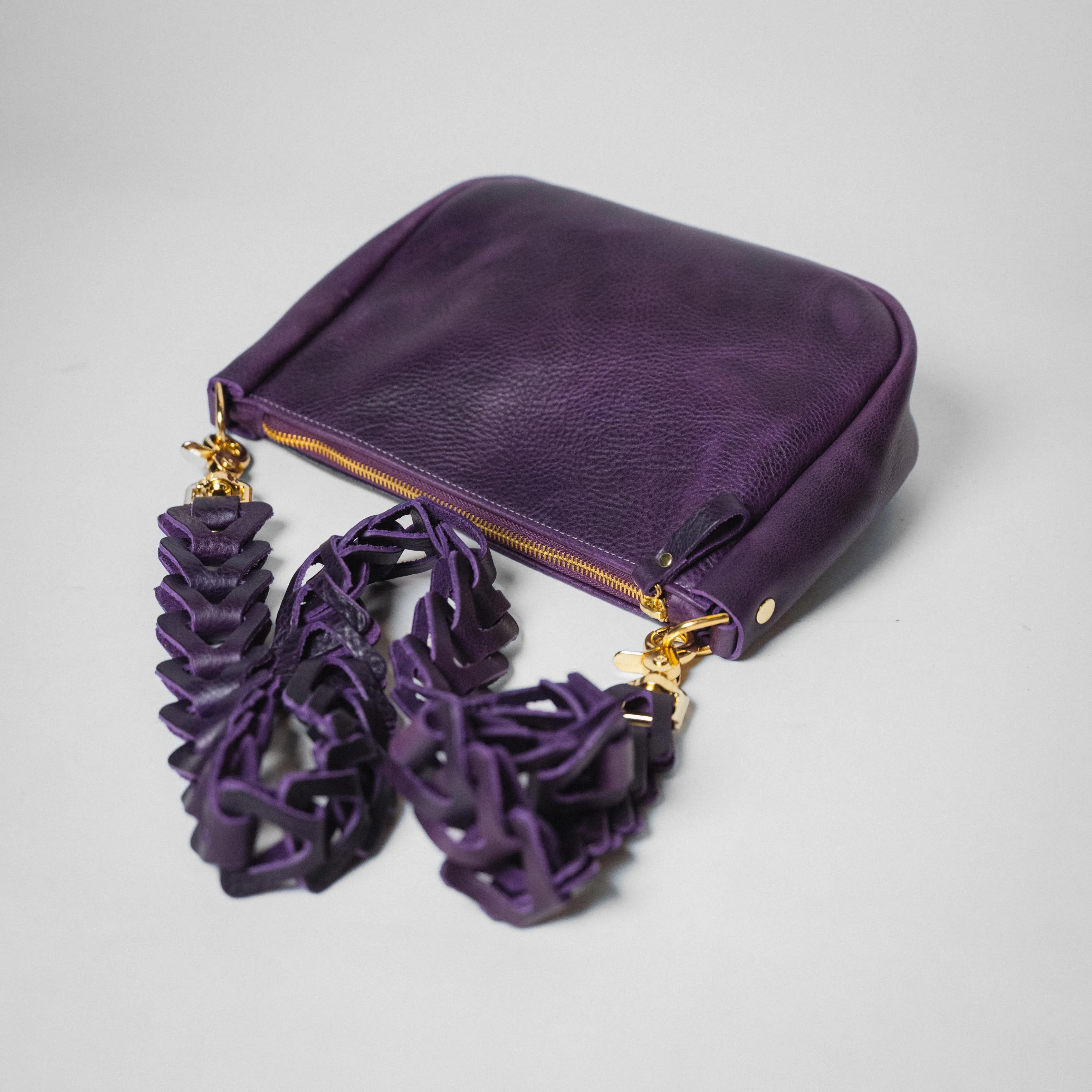 Purple Bulldog Mini Crossbody Bag - Image 3