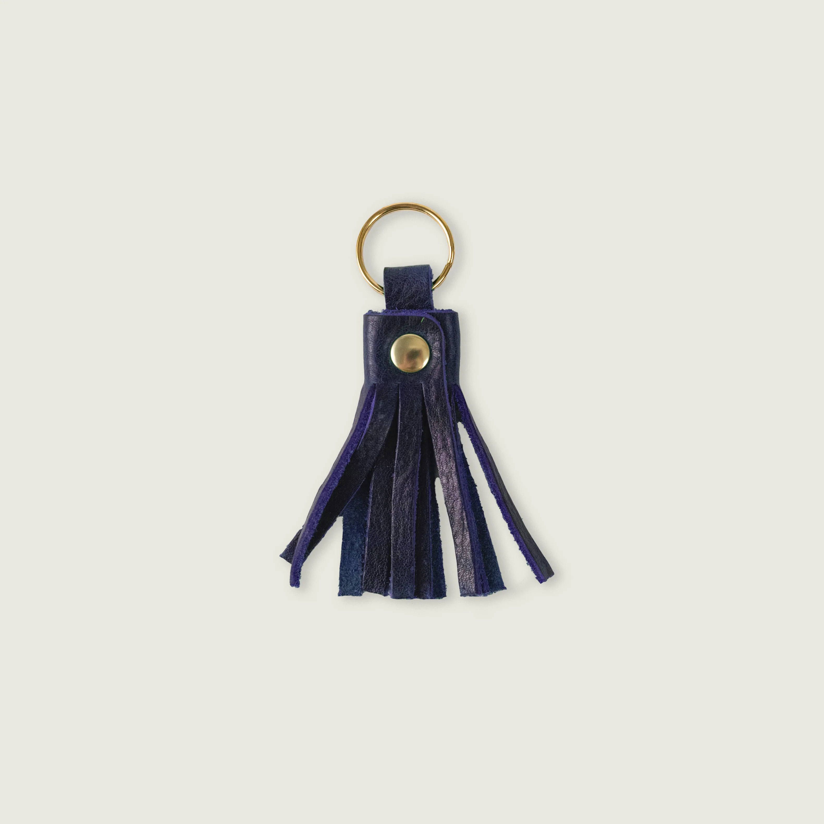 Purple Bulldog Tassel Keychain