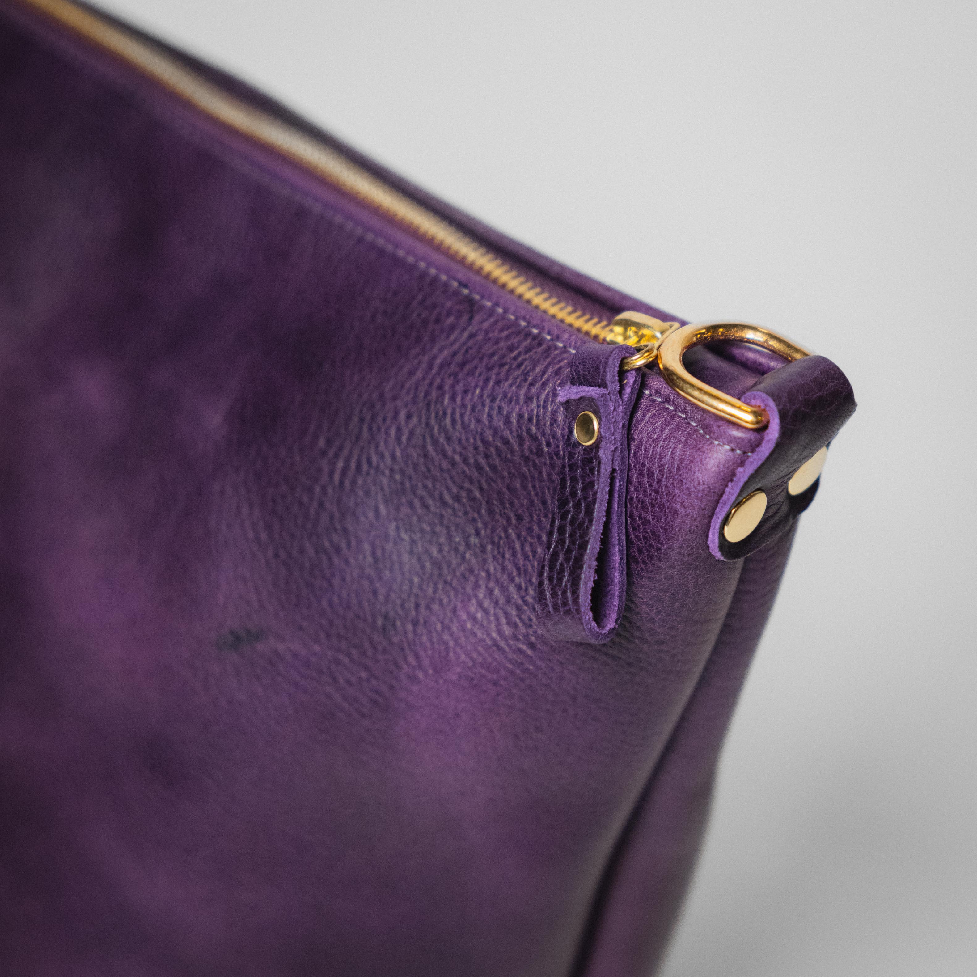 Purple Bulldog Zip-Top Bucket Bag - Image 3
