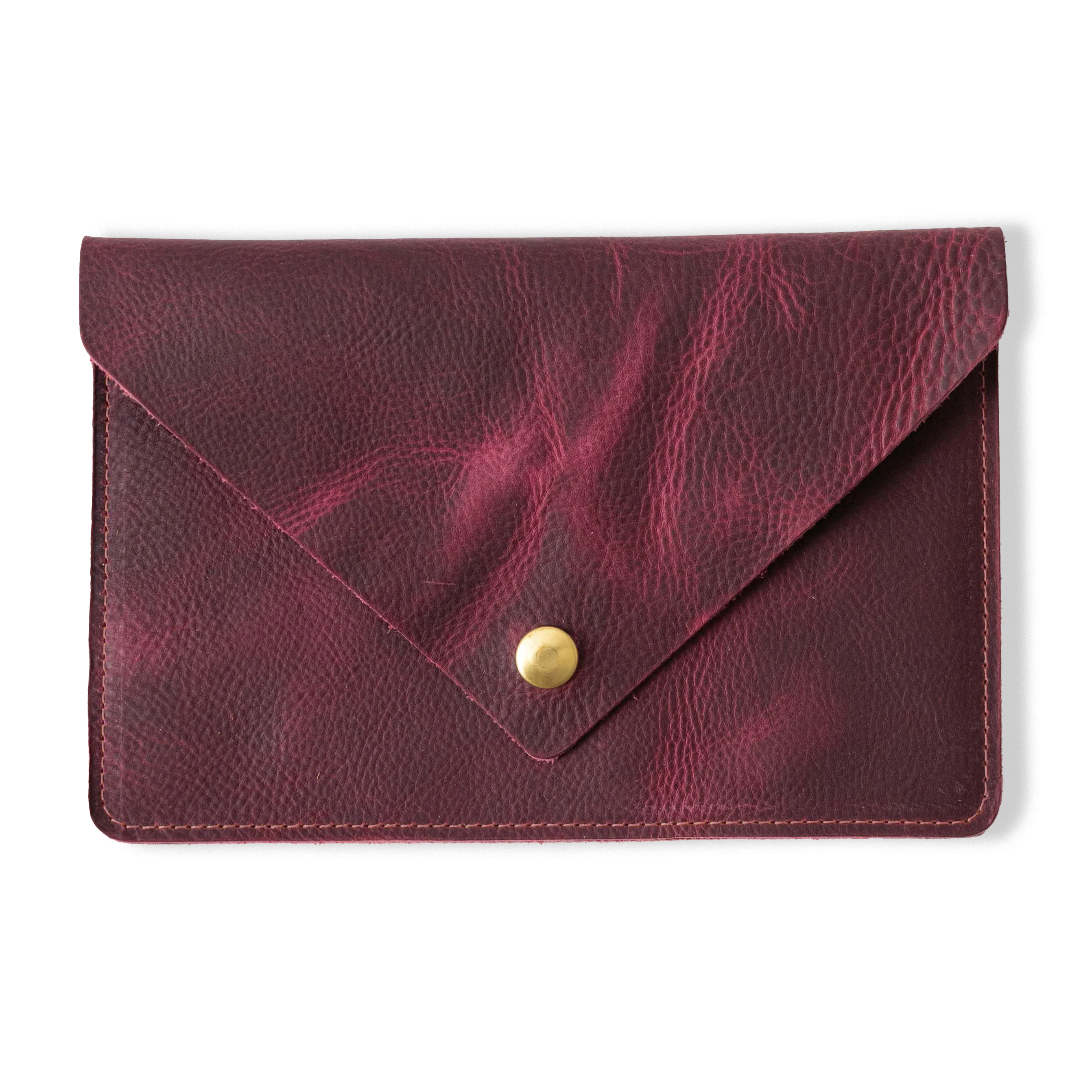 Purple Kodiak Leather Clutch