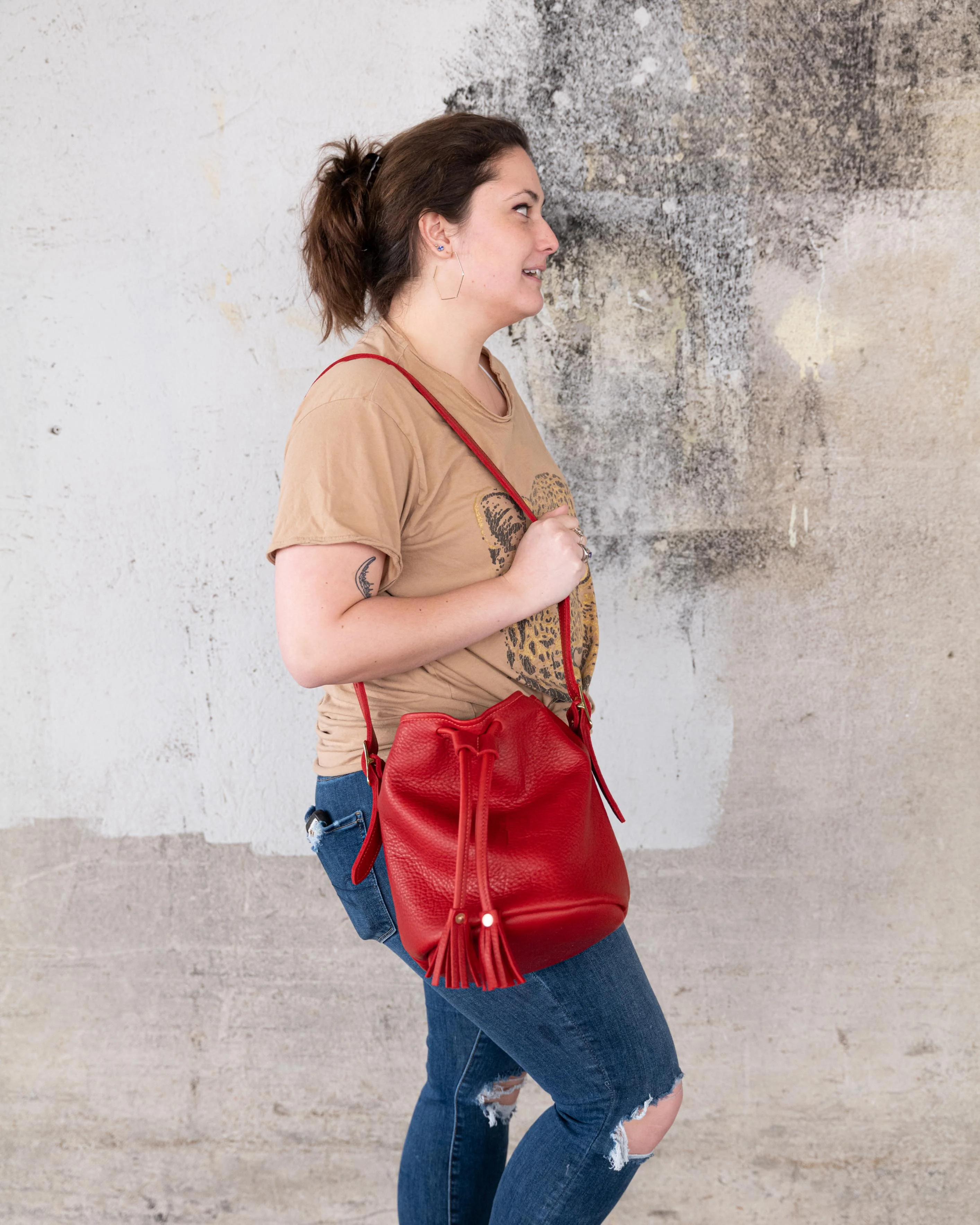 Red Cypress Bucket Bag - Image 7